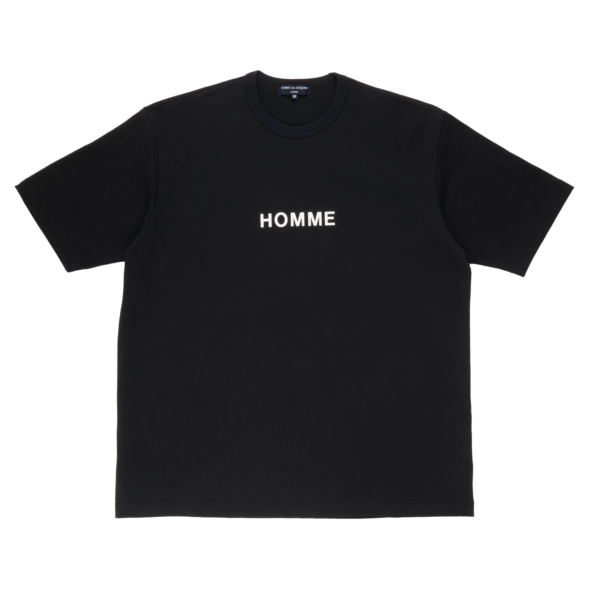 HOMME script logo printed at chest