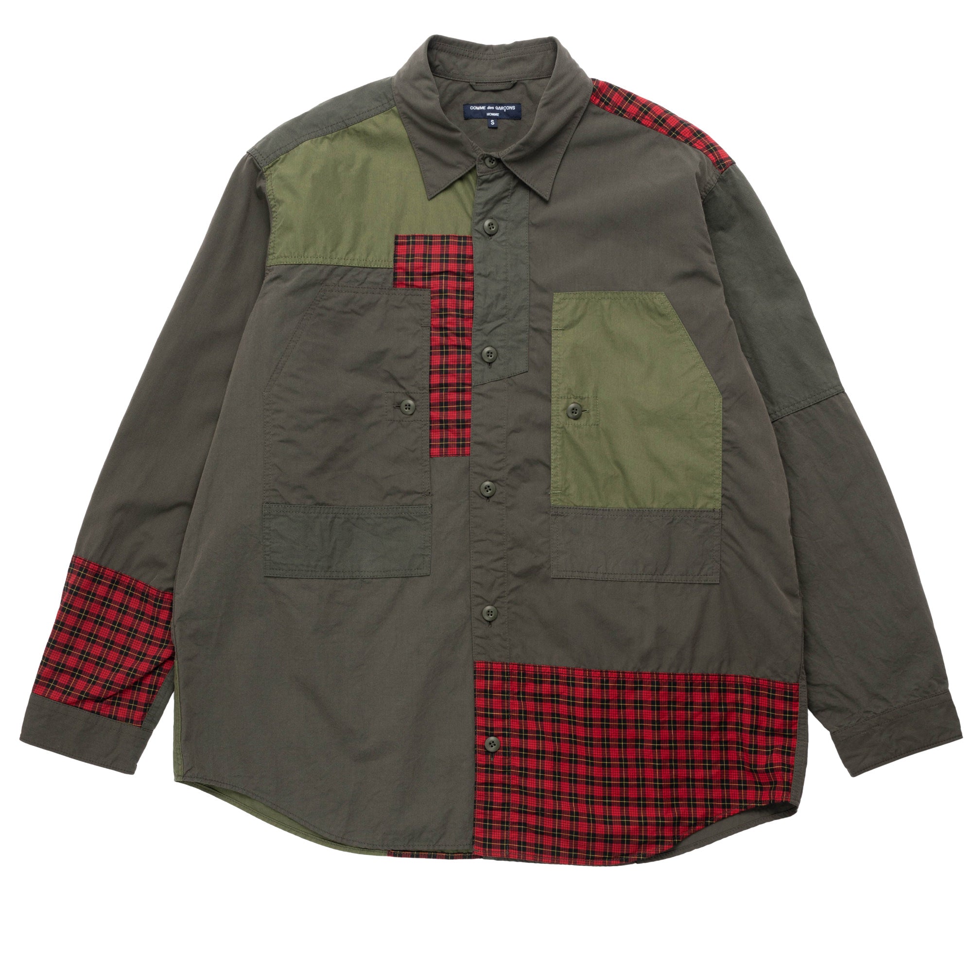 CdGH Patchwork Cotton Shirt HL-B008-051-1 Olive – Capsule