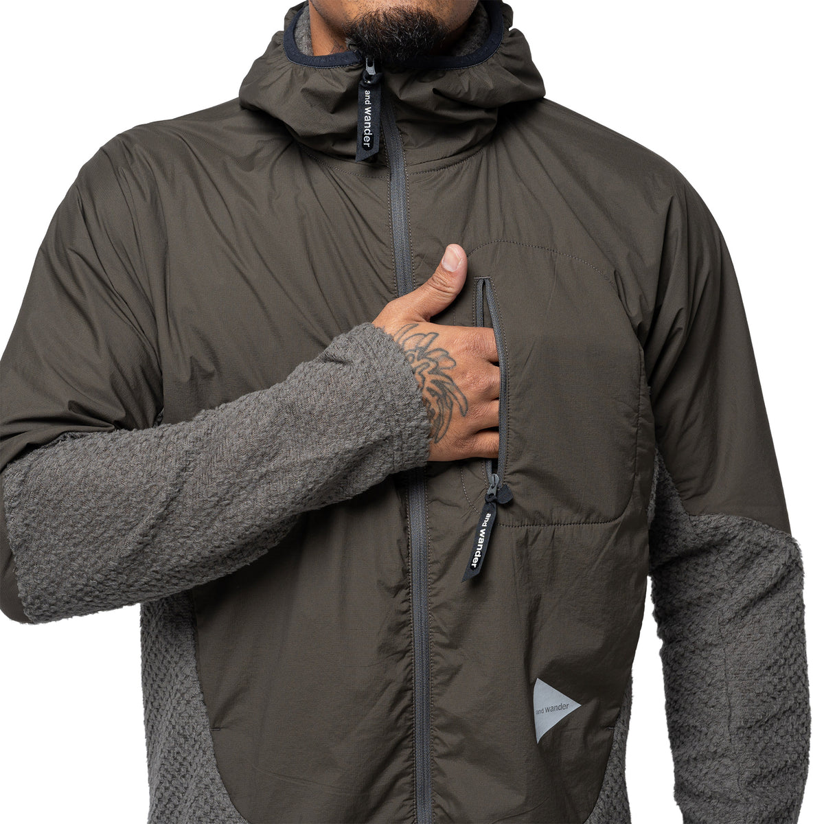 Air Fleece F/Z Hoodie Khaki 574-6241018