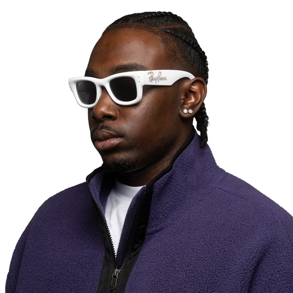 A$AP Rocky Wayfarer Puffer Swarovski Strass White 5073