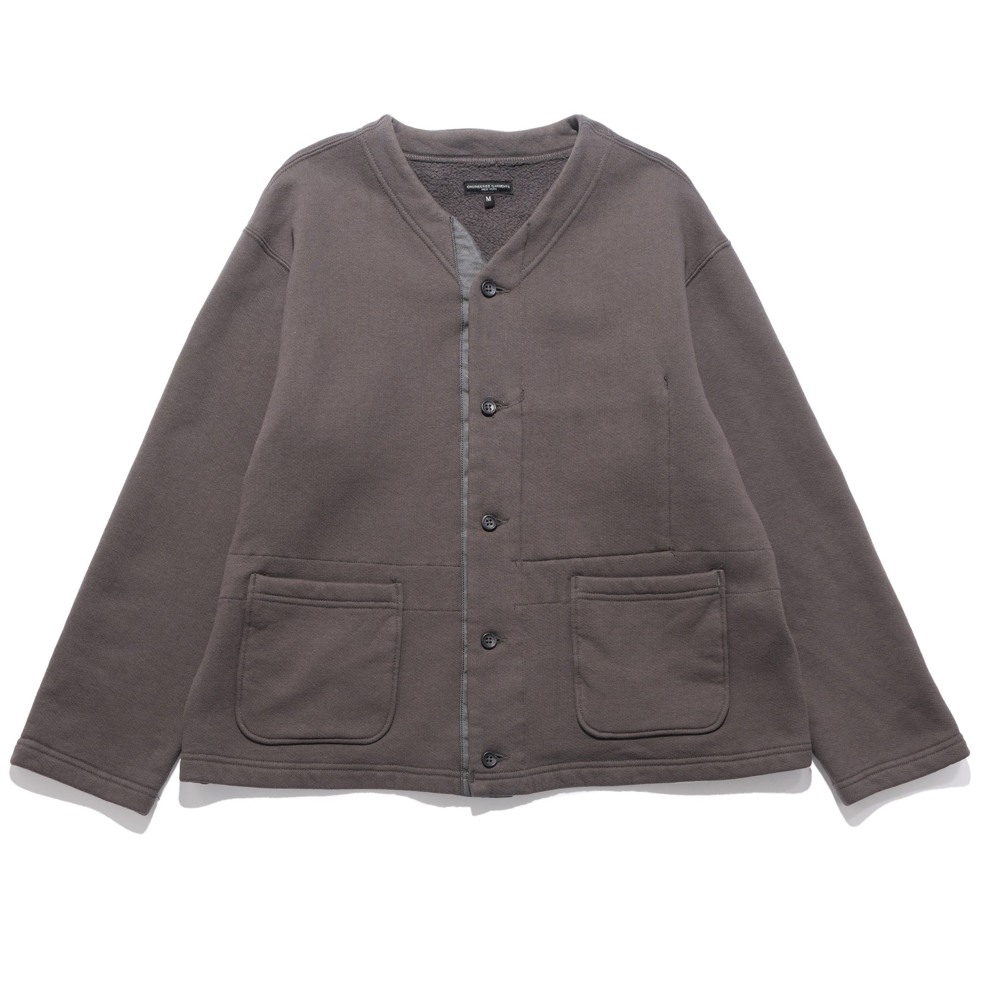 EG Knit Cardigan Graphite 12oz Cotton Fleece 25F1B030