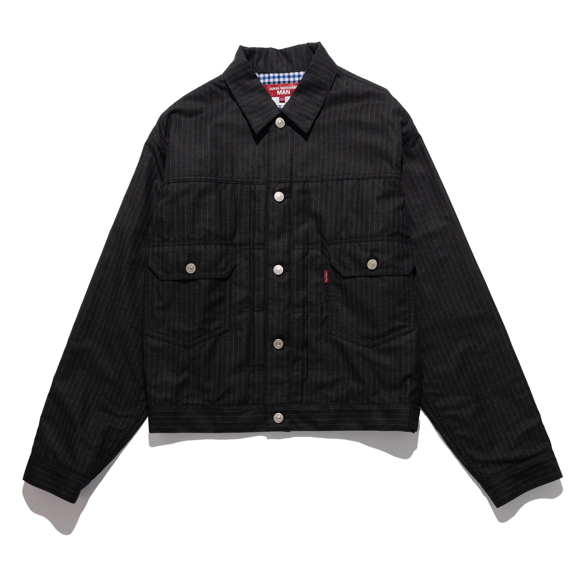 JWM x Levis Type II Stripe Trucker Jacket Dark Grey WQ-J210-051-1