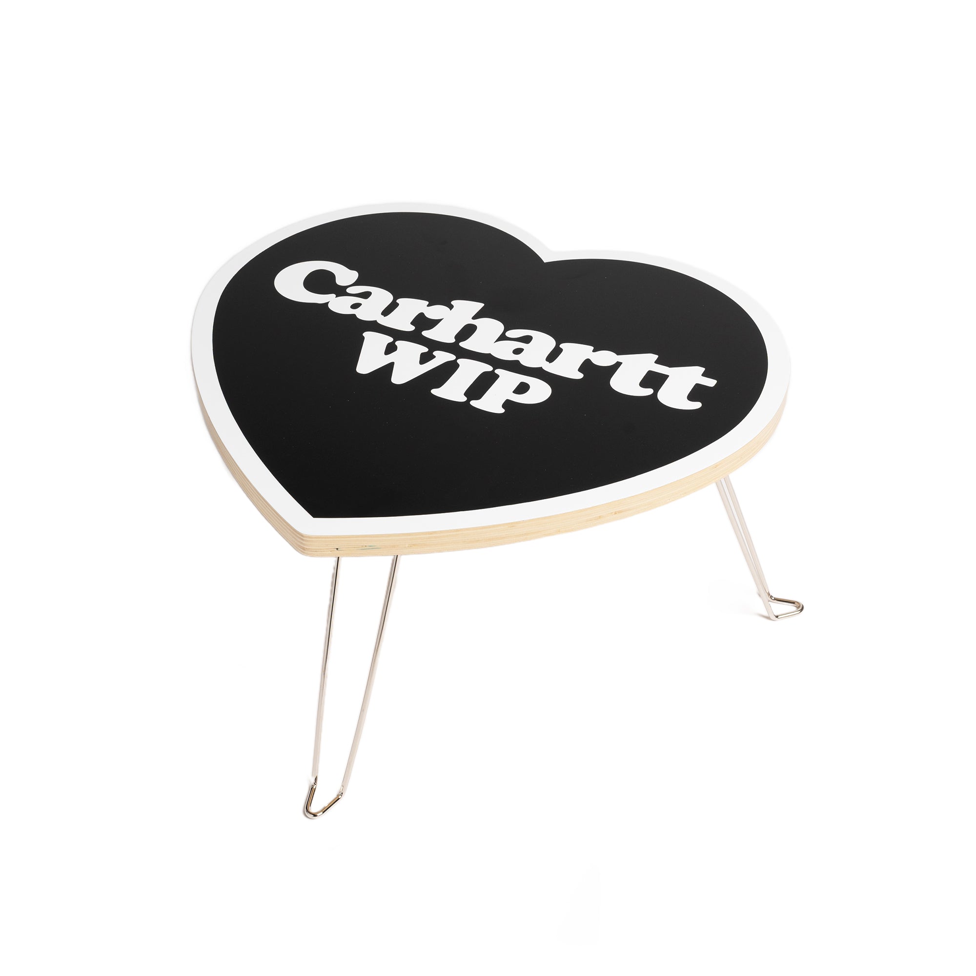 Heart Folding Table Black I035830
