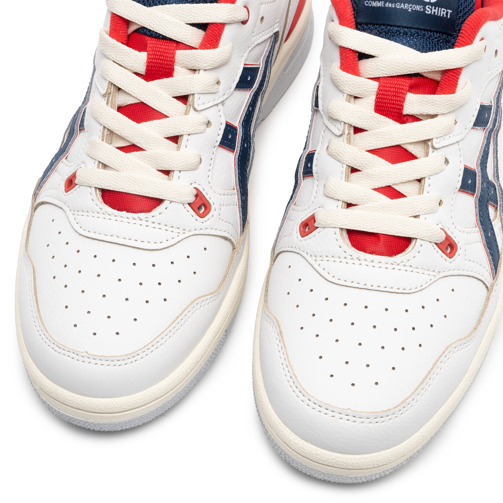 100 White ShinShops CDG SHIRT x Asics EX89 1201A981 asics gt