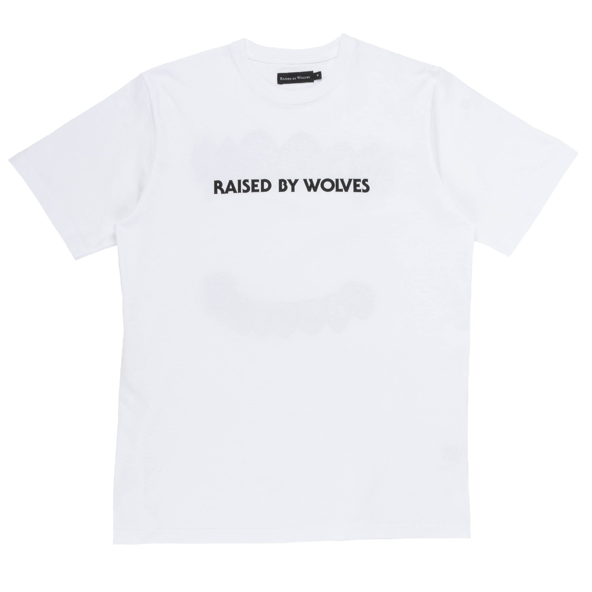 label group long-sleeved slogan-print shirt Schwarz