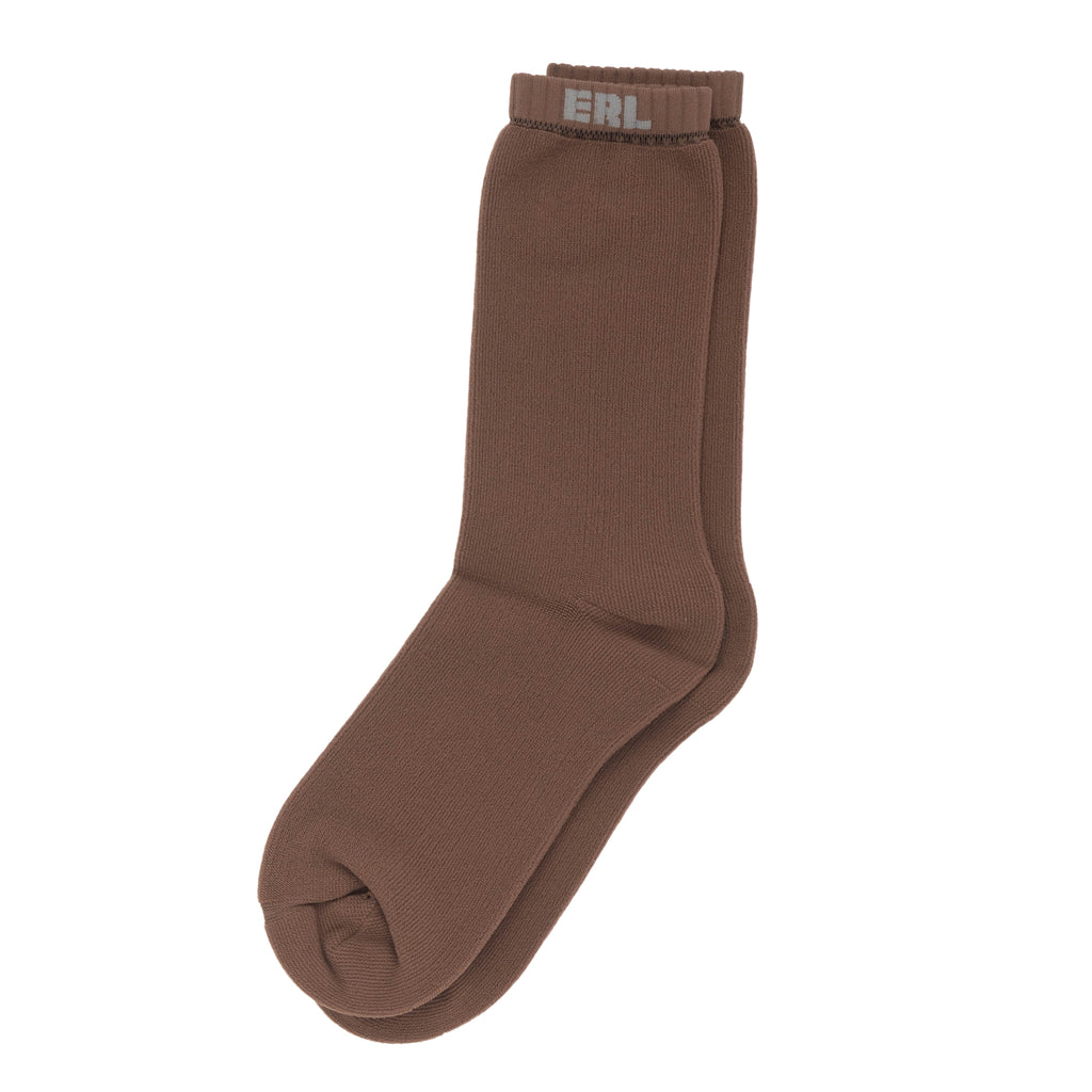 Unisex Knit Socks Brown ERL08K071