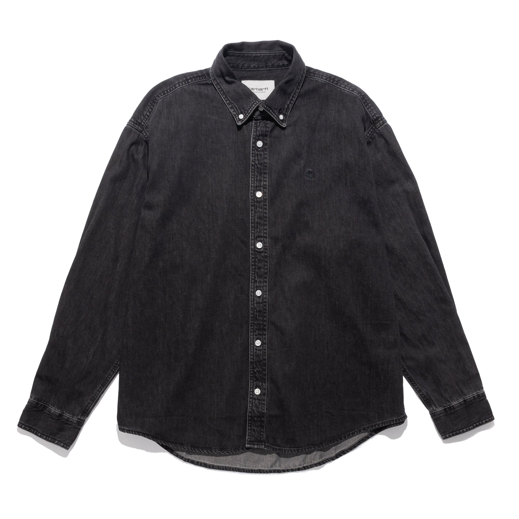 L/S Lucas Shirt 8.5oz Black Stone Washed I034525