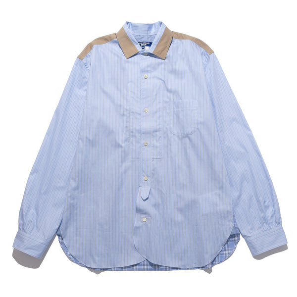 JWM Striped Cardigan Shirt Blue WQ-B025-051