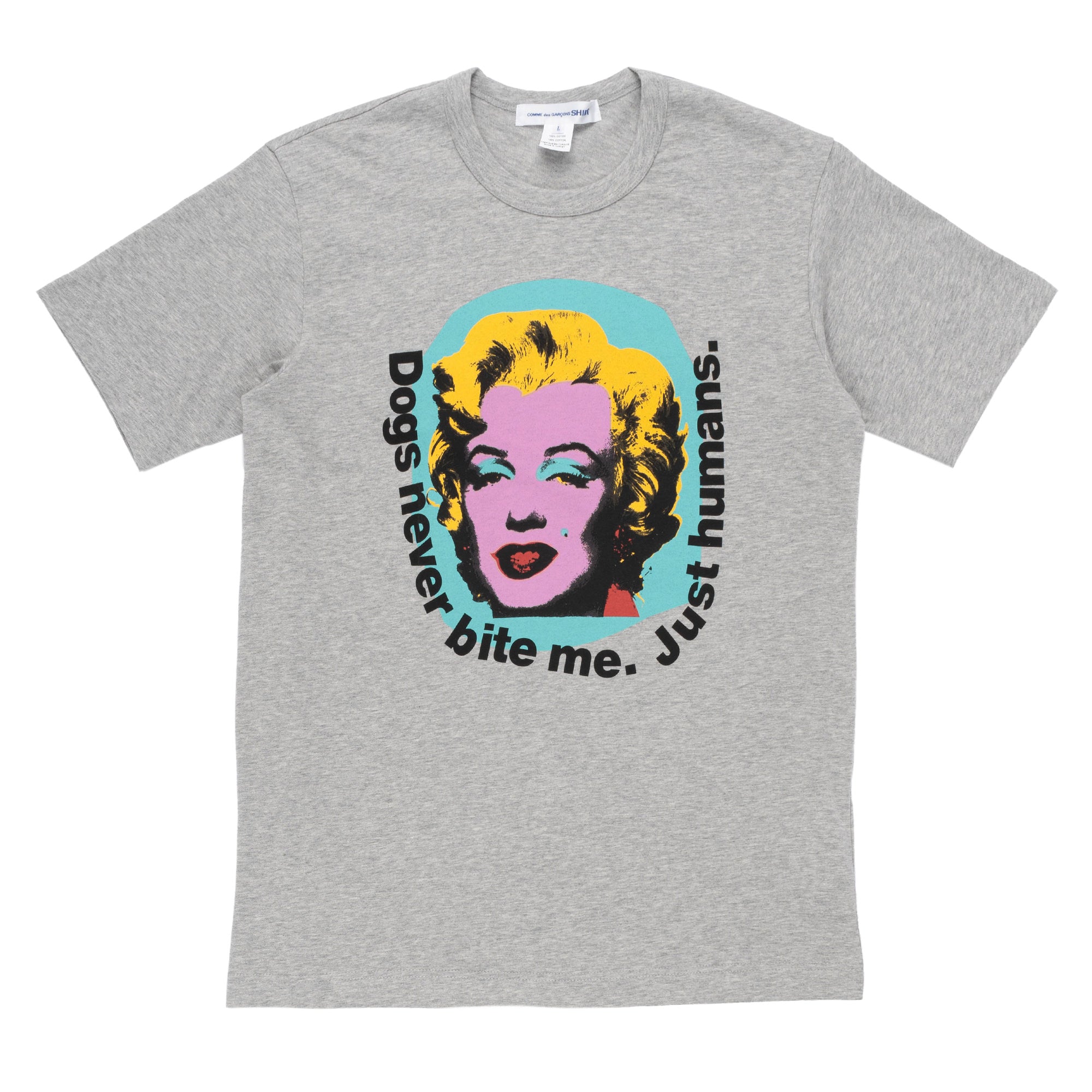 CDG SHIRT Andy Warhol Marilyn Monroe Tee Grey FM-T005-S24