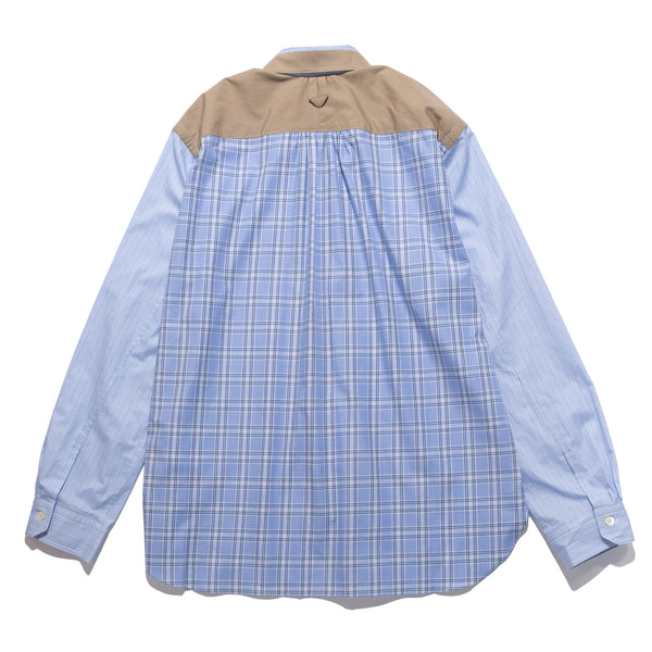 JWM Striped Cardigan Shirt Blue WQ-B025-051