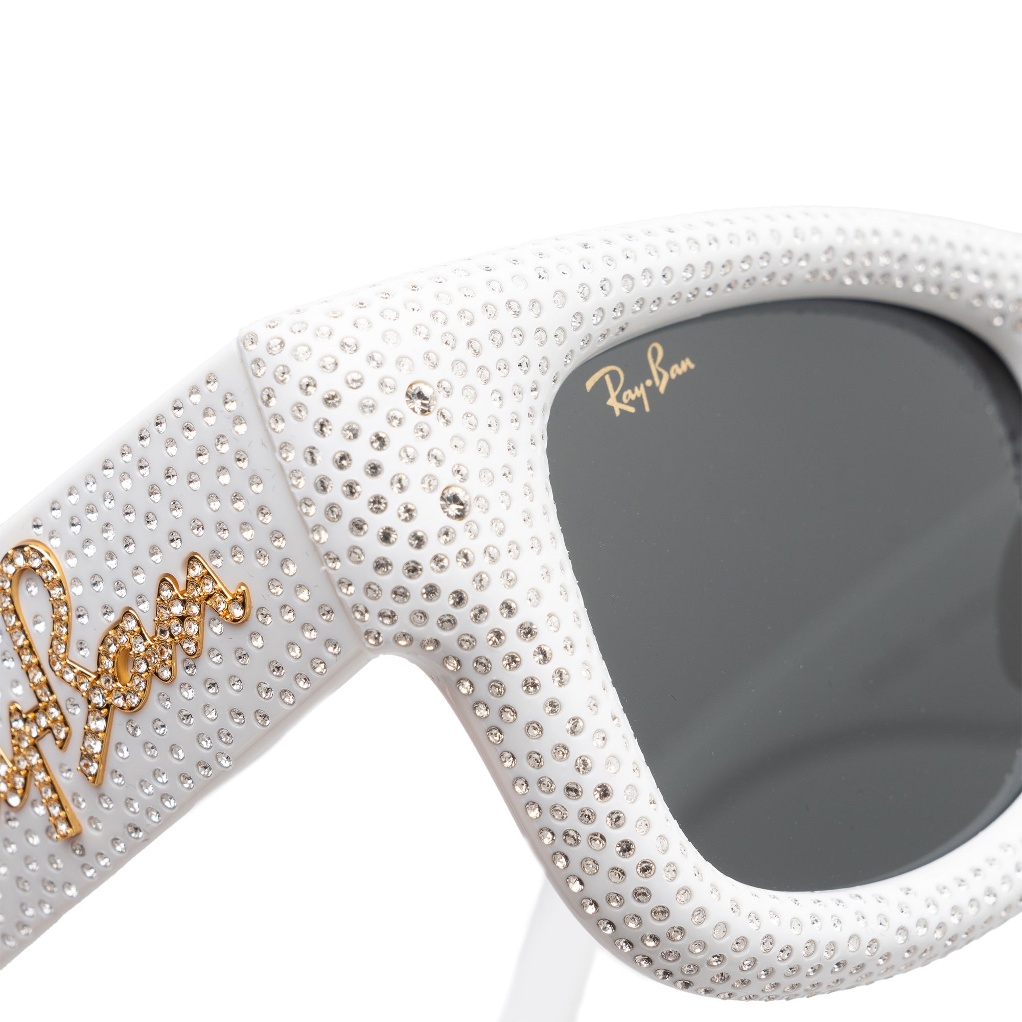 A$AP Rocky Wayfarer Puffer Swarovski Pavé Strass White 9886