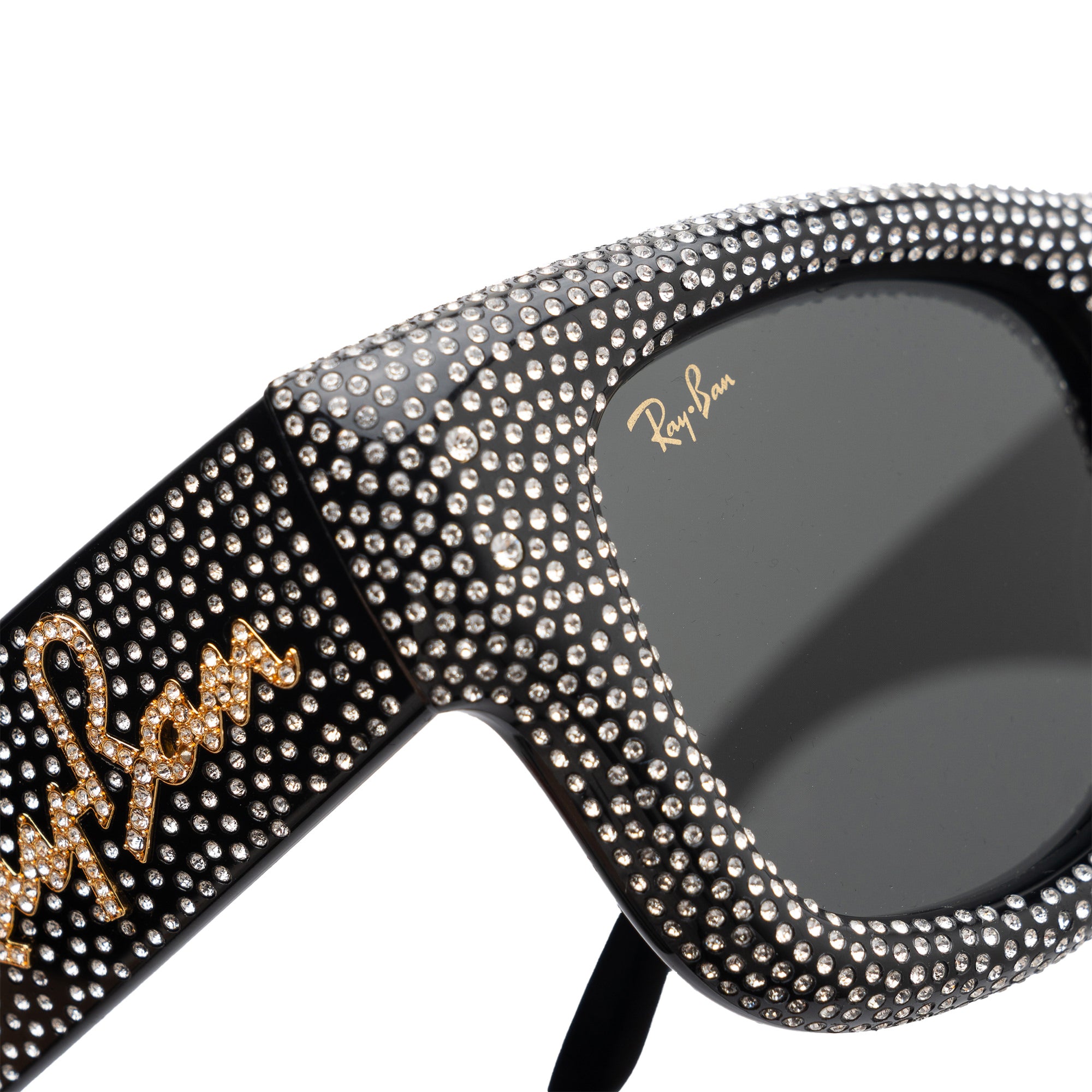 A$AP Rocky Wayfarer Puffer Swarovski Pavé Strass Black 5004