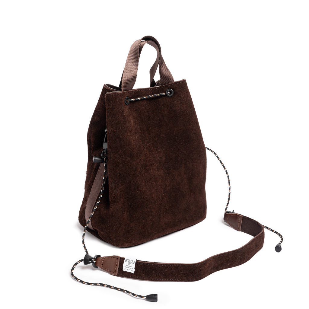 WP Suede Drawstring Bag Choco 091754-23