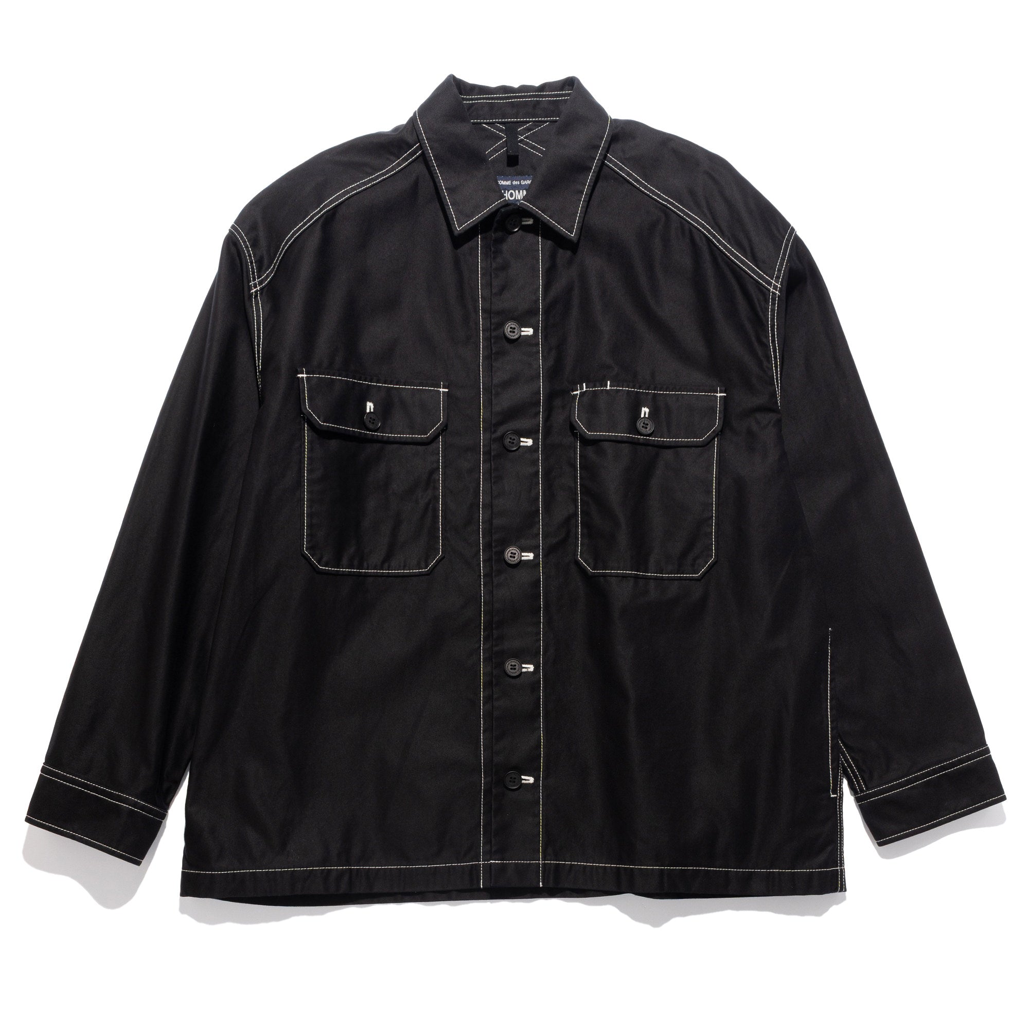 CdGH Top Stitch Overshirt Jacket Black HP-J015-051-1