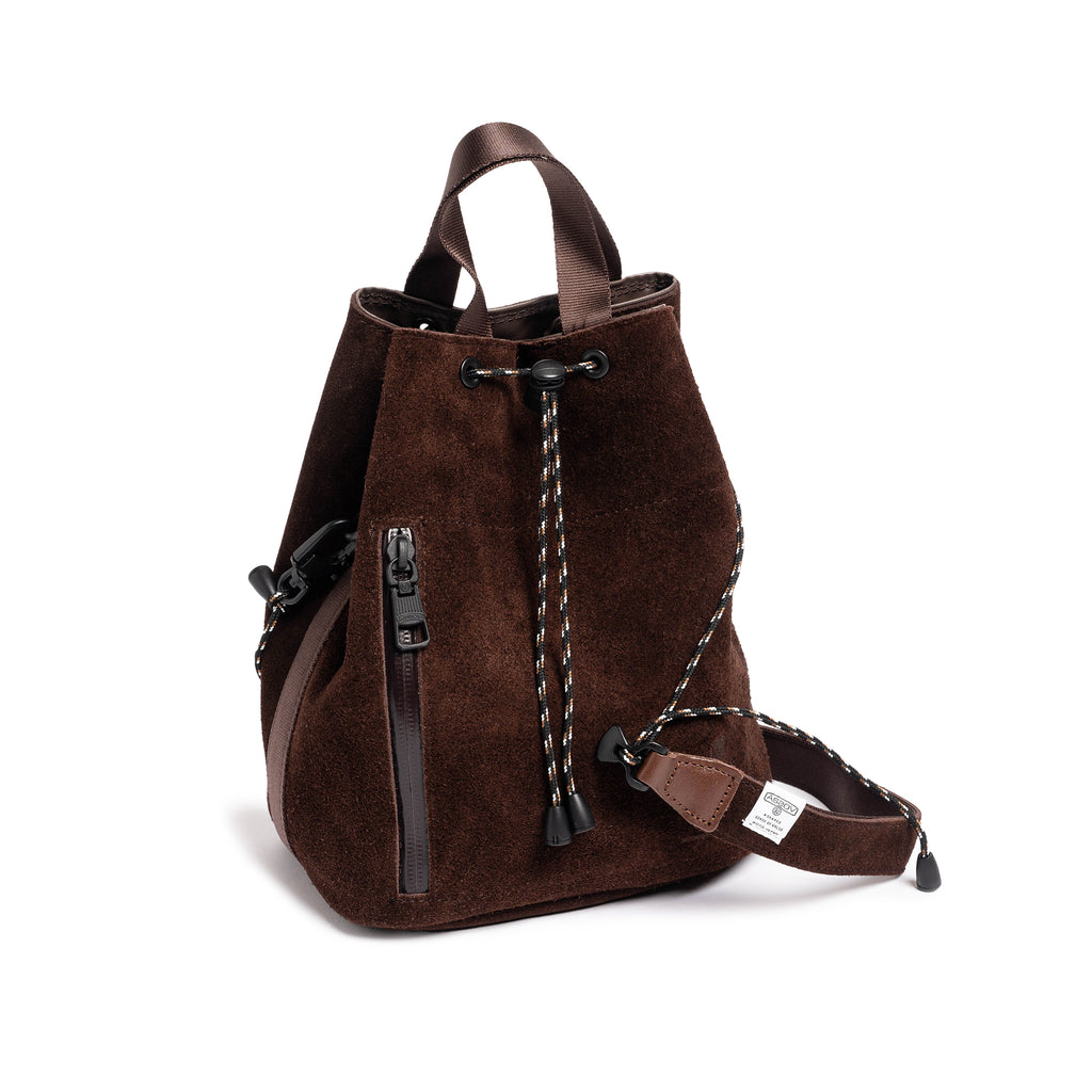 WP Suede Drawstring Bag Choco 091754-23