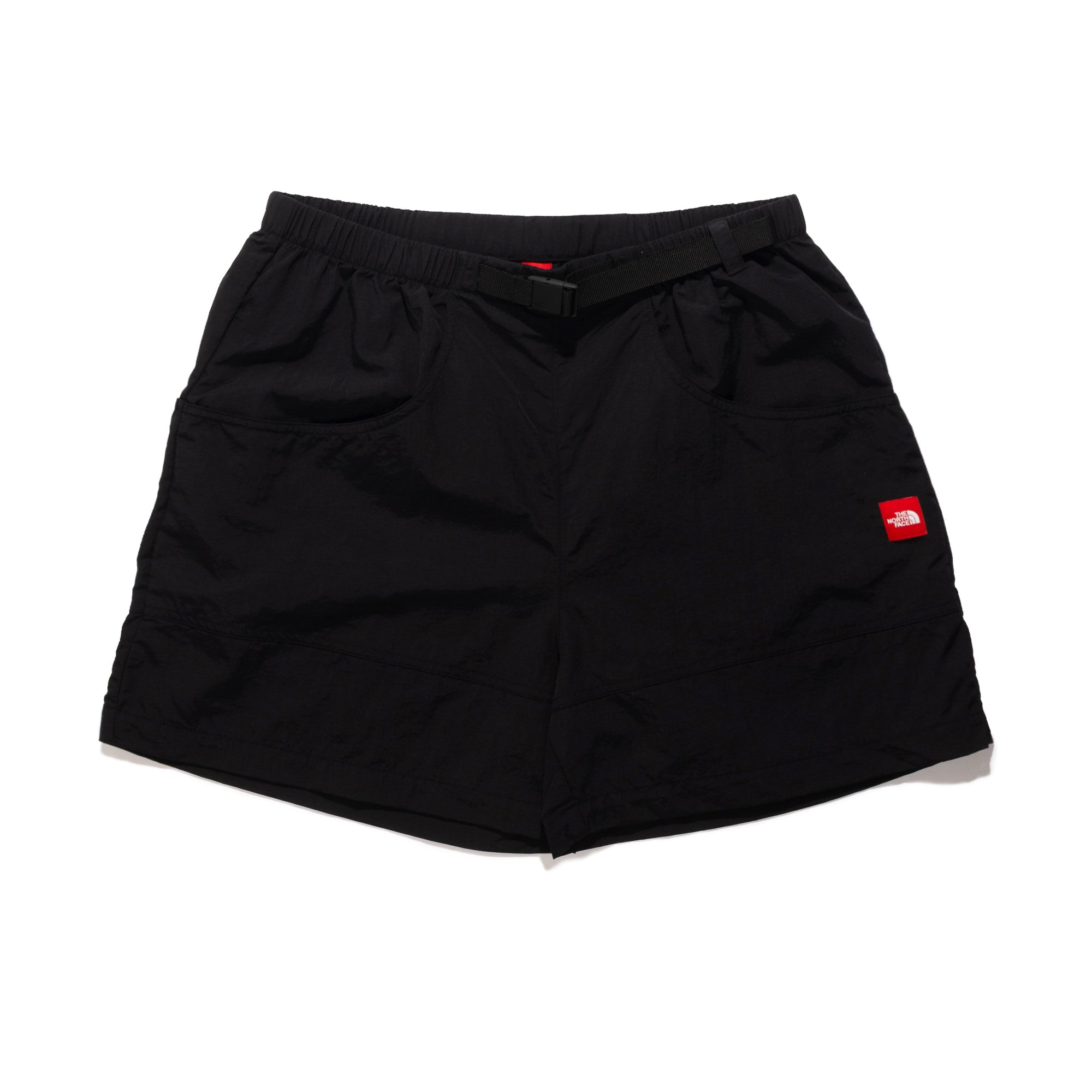 TNF Red Box Nylon Belted Shorts Black NF0A8FHDJK3