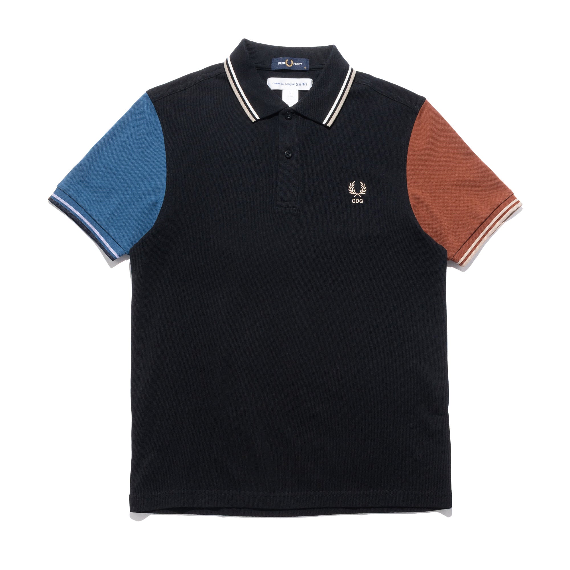CDG Shirt x Fred Perry S/S Polo Shirt Black/Brown FP-T501-W25