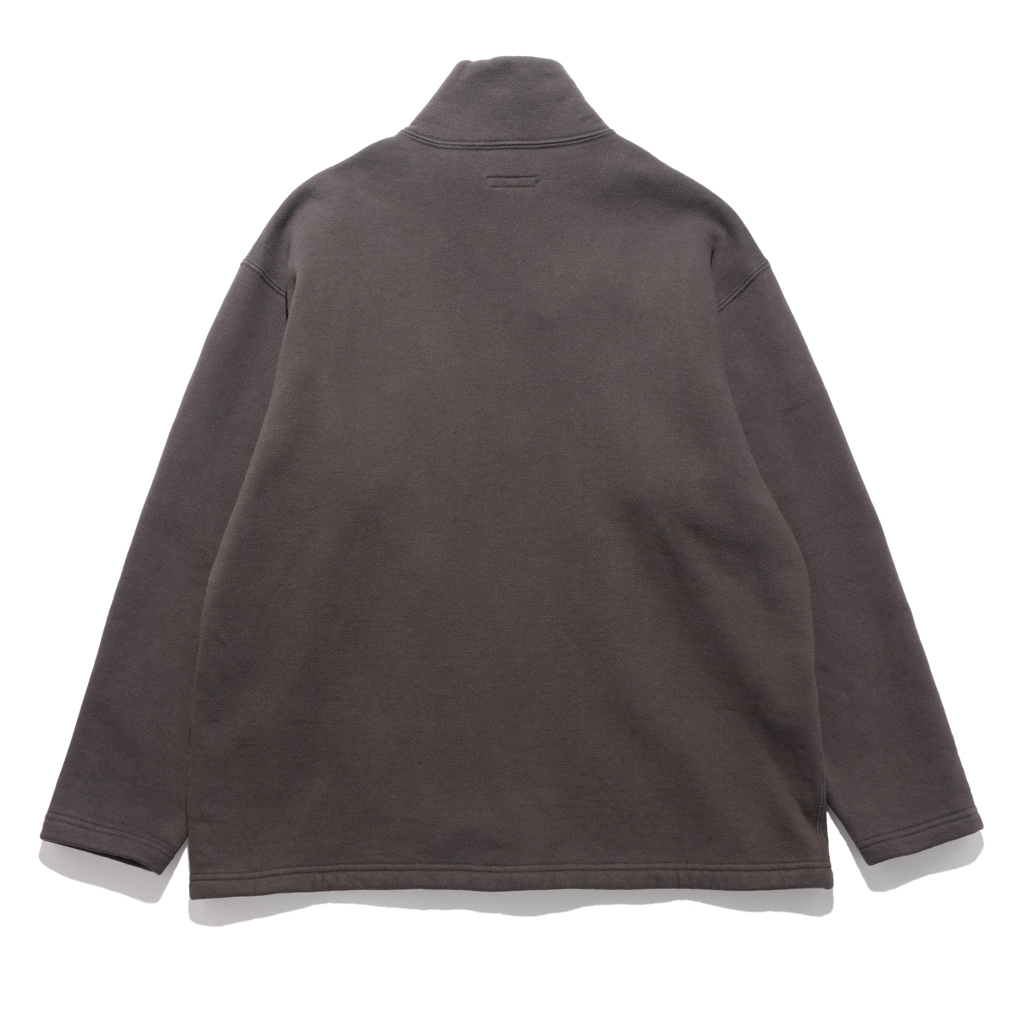 EG Zip Mock Neck 12oz Cotton Fleece Graphite 25F1B035 – Capsule