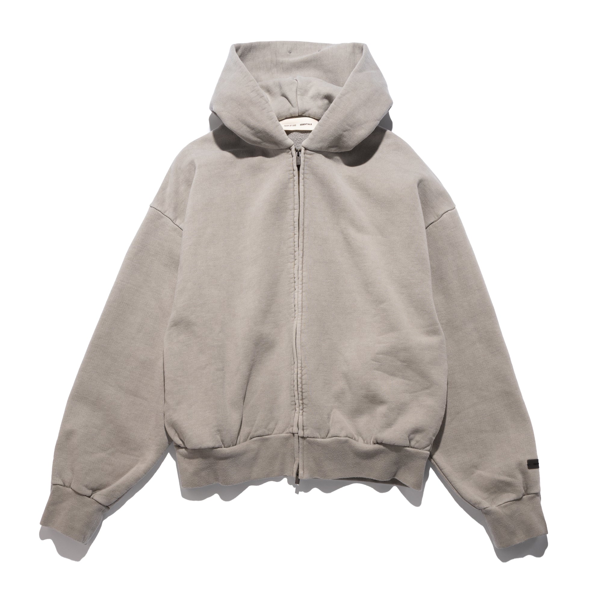 Embroidered Classic Zip Hoodie Smoke Grey 192HO254781F