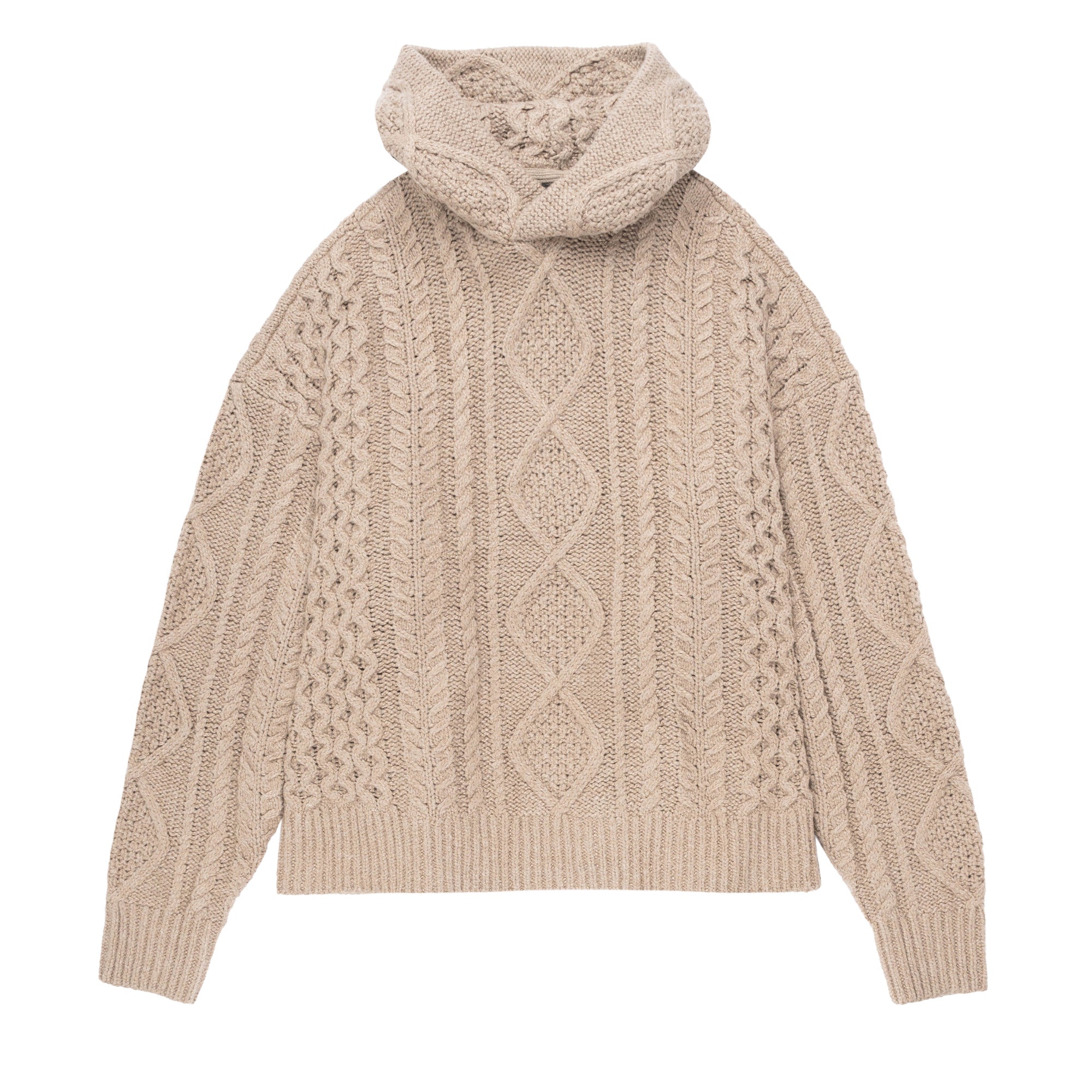 Cable Knit Hoodie 391F Core Heather