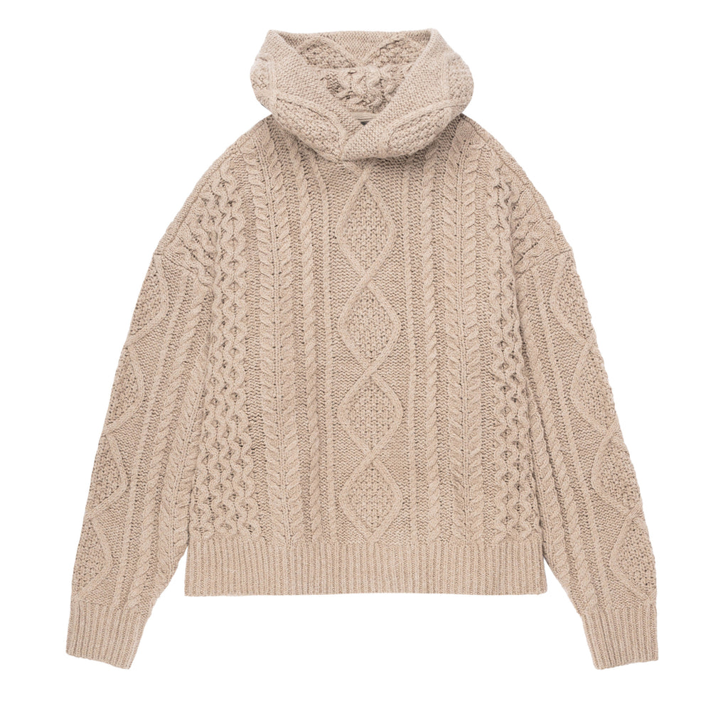 Cable Knit Hoodie 391F Core Heather