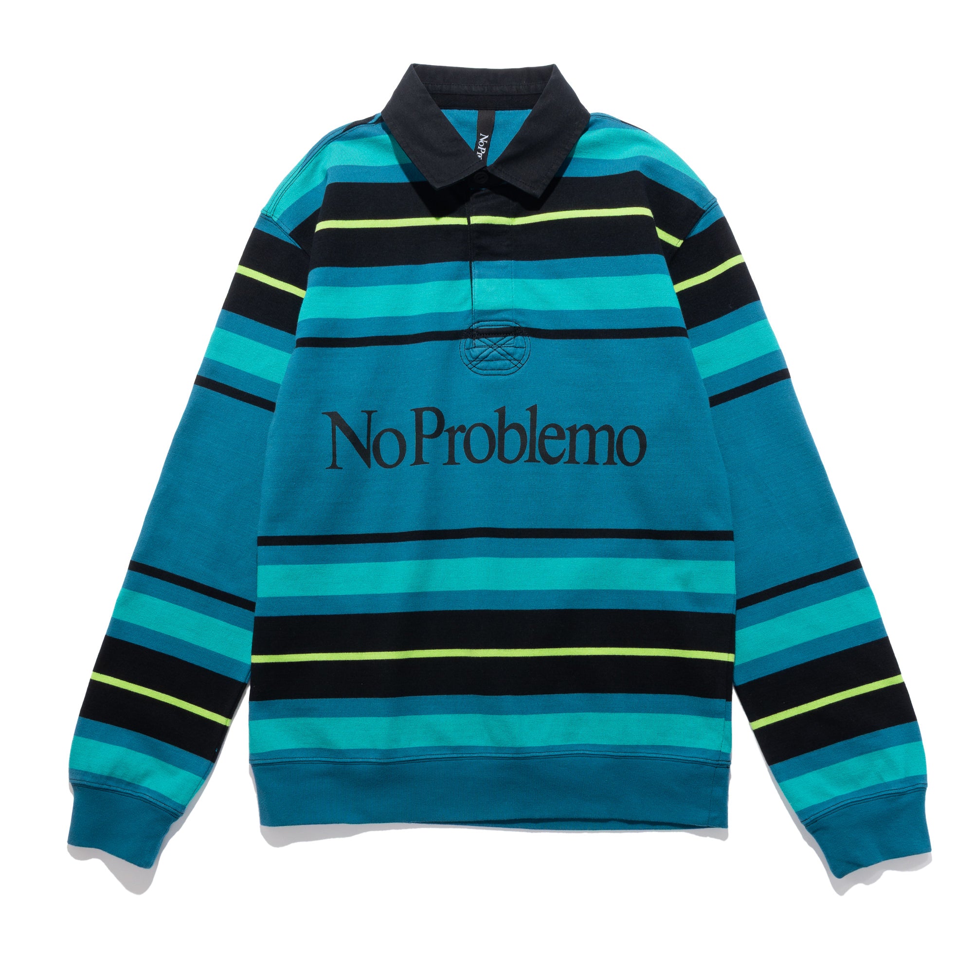 Striped LS Rugby Shirt Aqua NP4021405