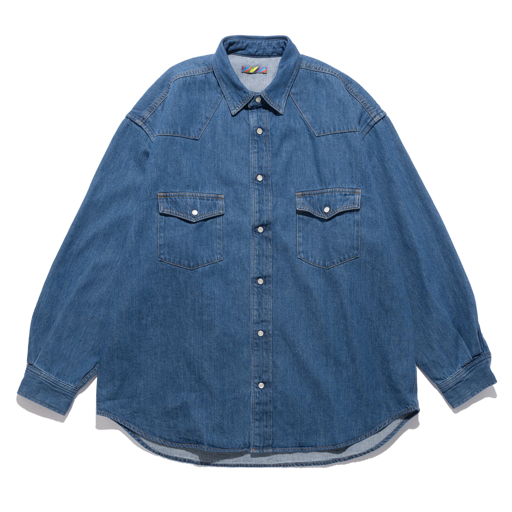 Western Shirts Enzyme Wash Indigo 1007AWSH01-1