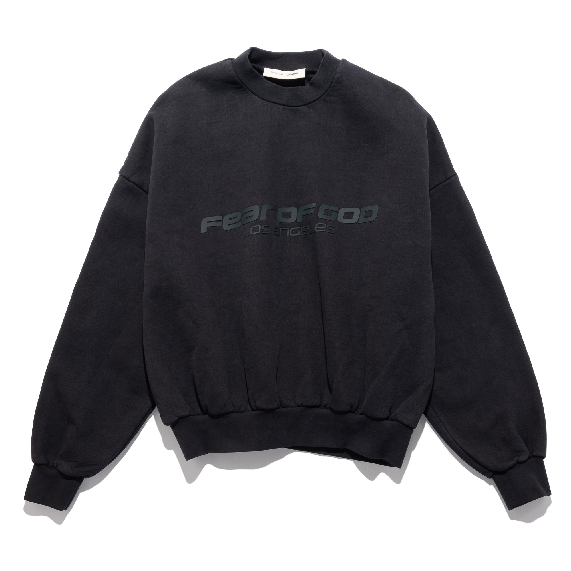 Cropped Relaxed Sweatshirt LA Vintage Black 192HO256893F