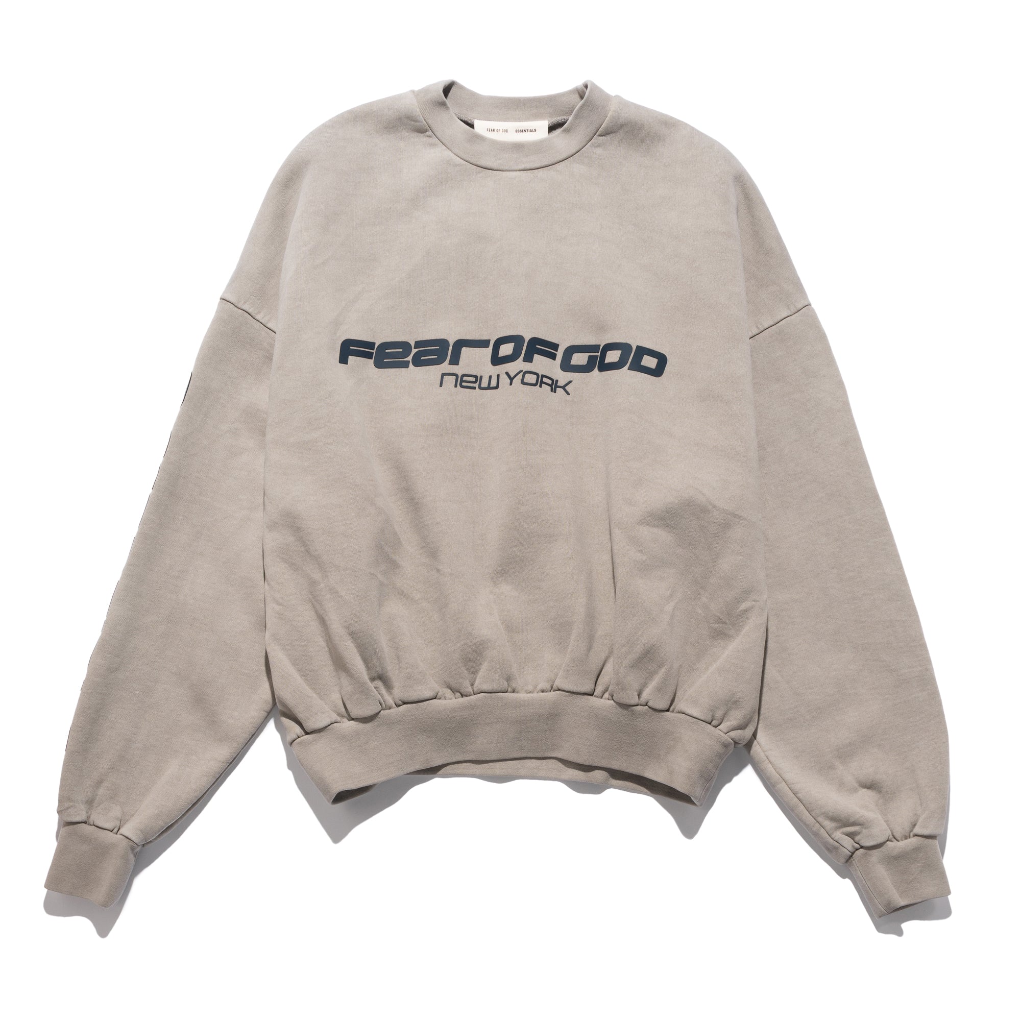 Cropped Relaxed Sweatshirt New York Smoke Grey 192HO256891F