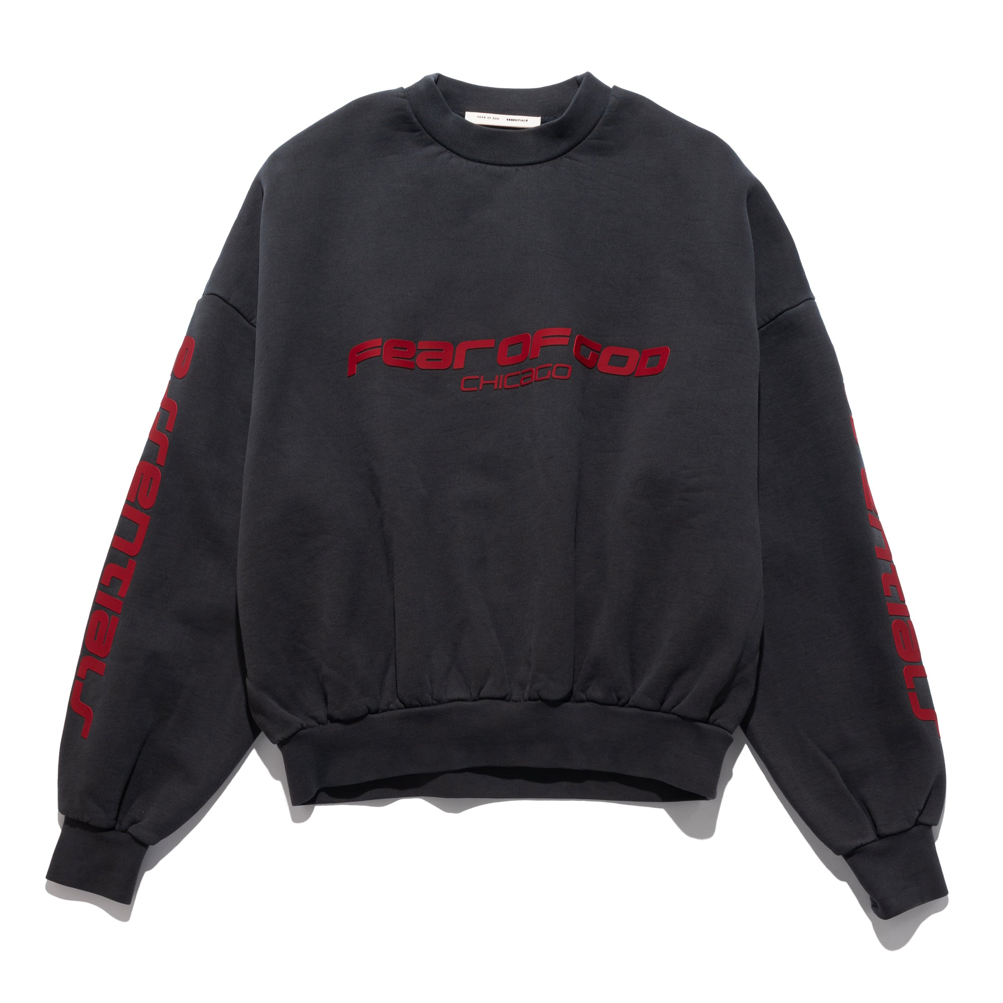 Cropped Relaxed Sweatshirt Chicago Iron Grey 192HO256892F