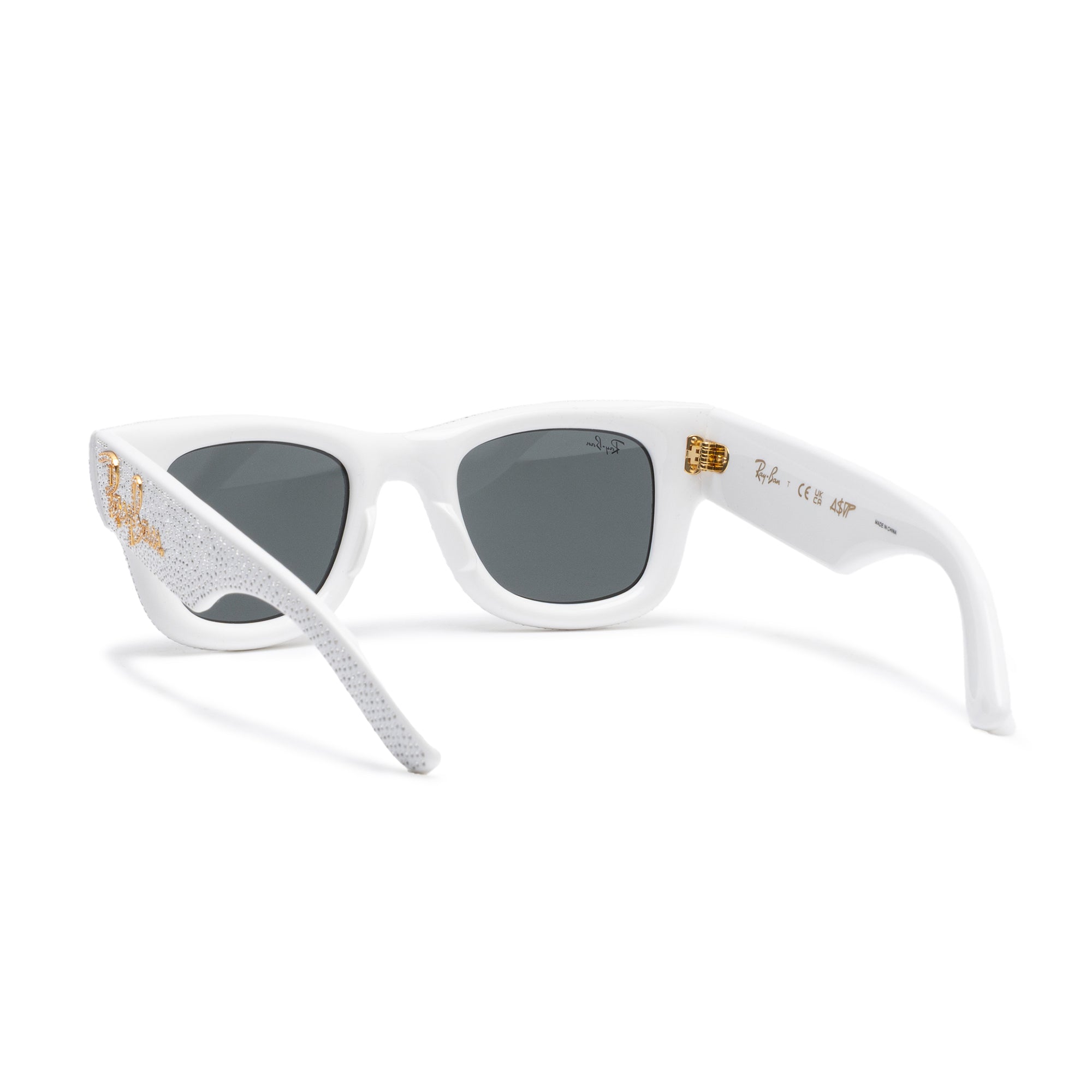 A$AP Rocky Wayfarer Puffer Swarovski Pavé Strass White 9886