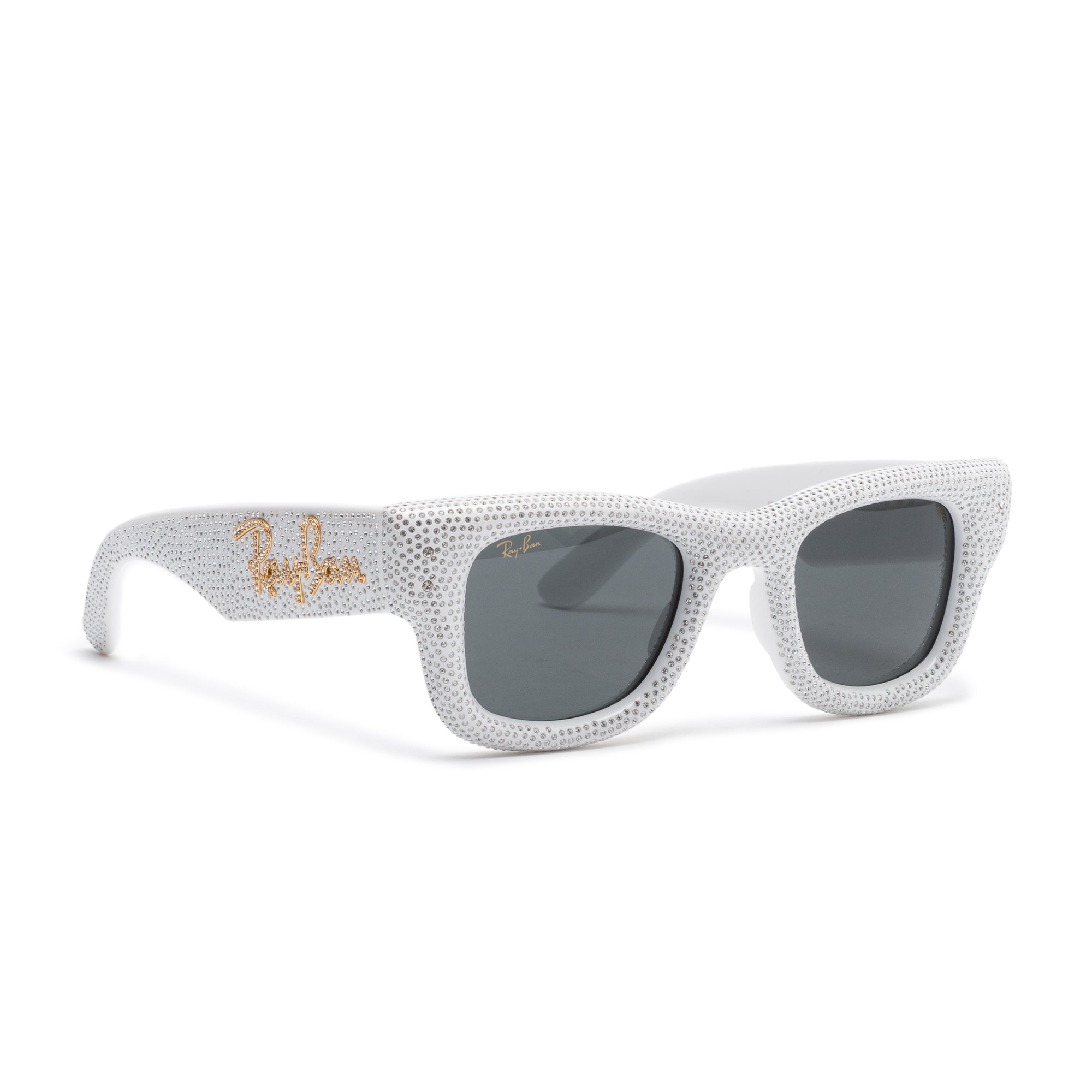 A$AP Rocky Wayfarer Puffer Swarovski Pavé Strass White 9886