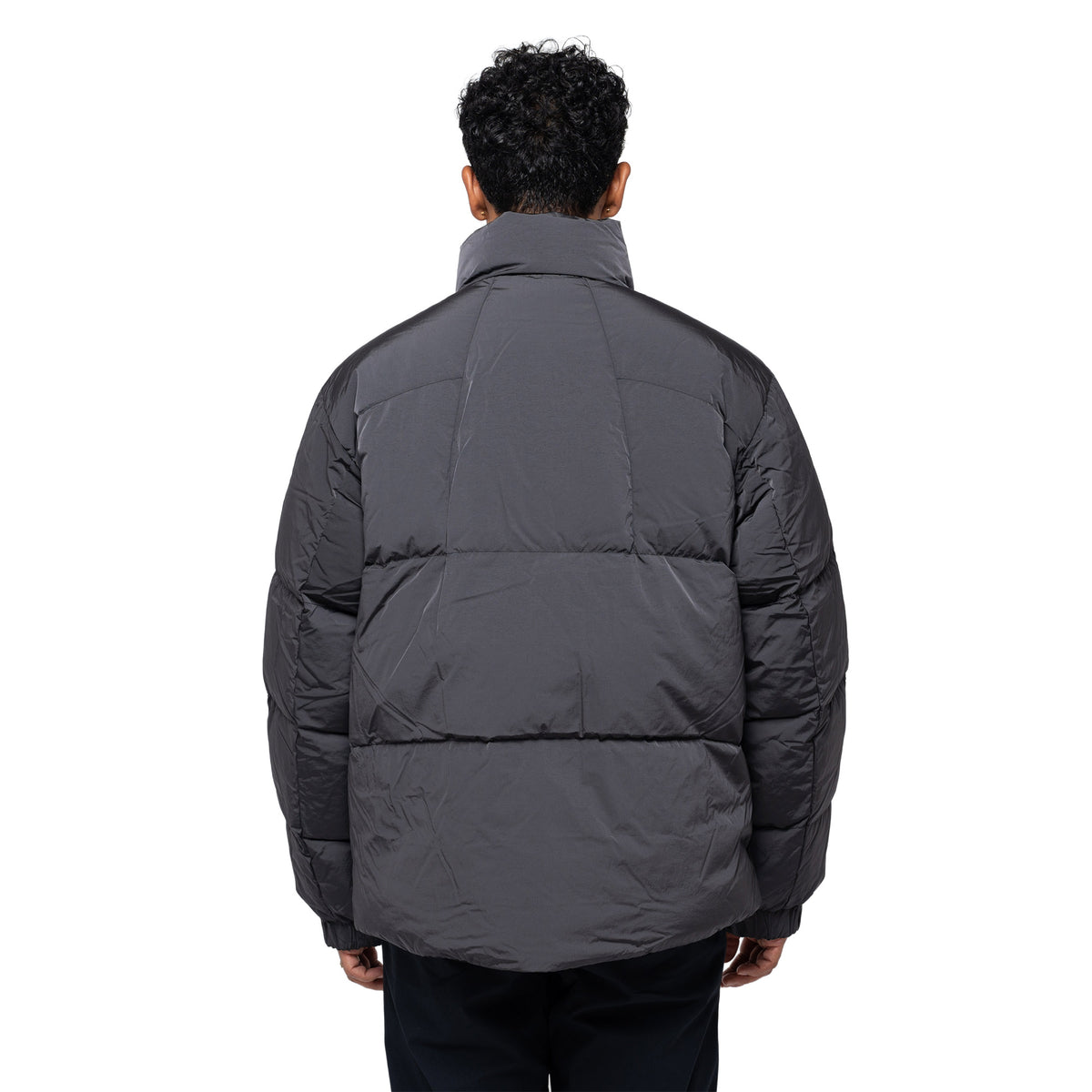 Dope Dyed Ripple Nylon Down Jacket Deep Charcoal GL26330