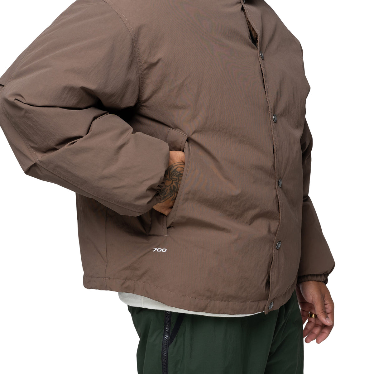TNF Red Box Down Jacket Smoky Brown NF0A8EGB