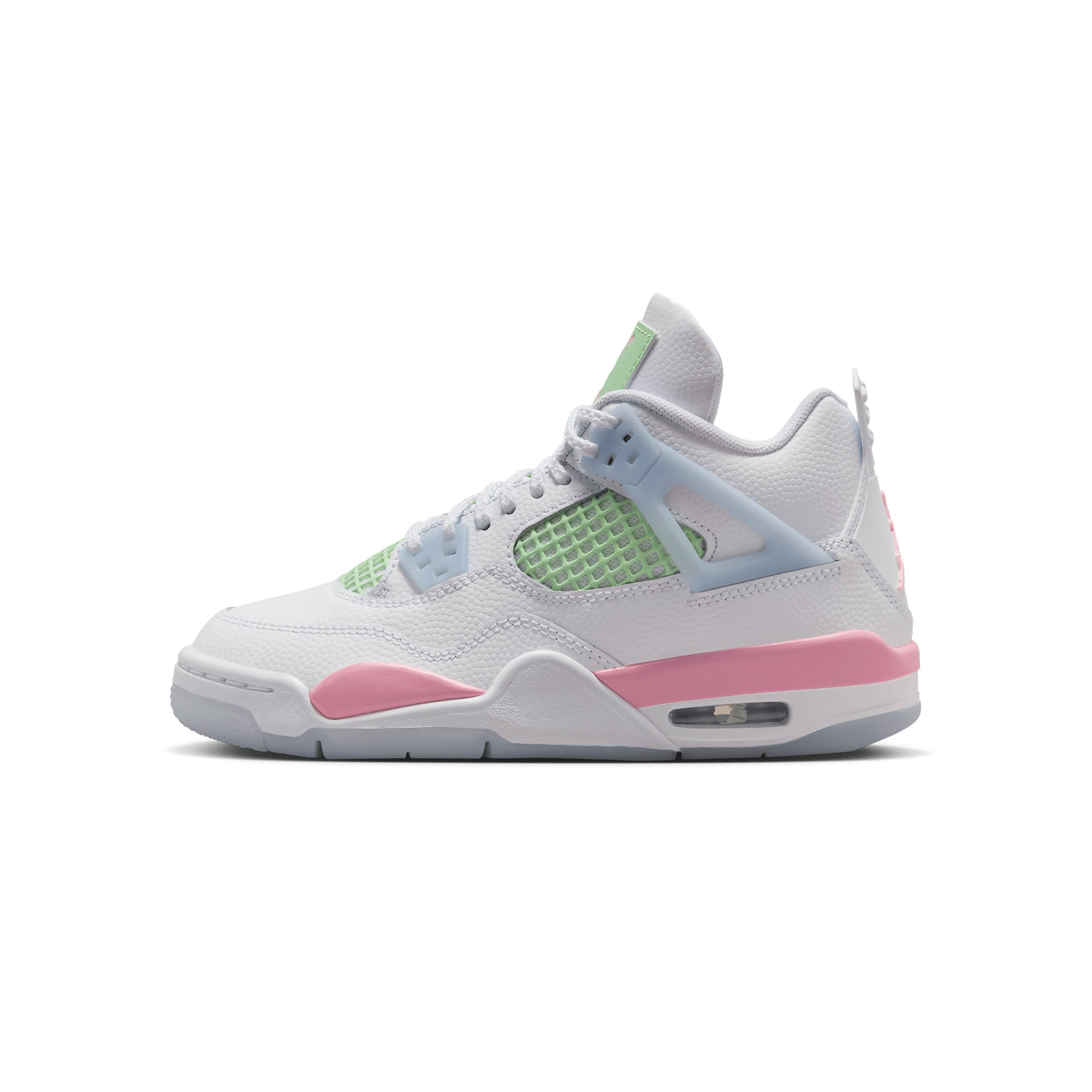 Air Jordan 4 Retro GS WHITE/MED SOFT PINK-HALF BLUE IB7068-100