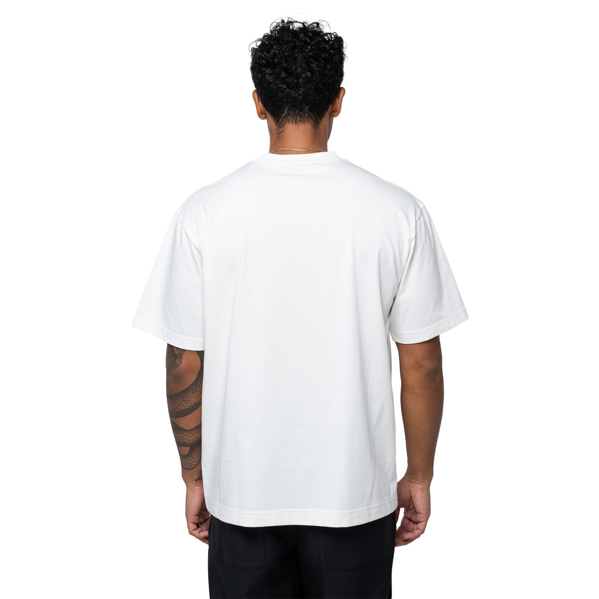 and wander Big Logo SS Tee White 574-6984101