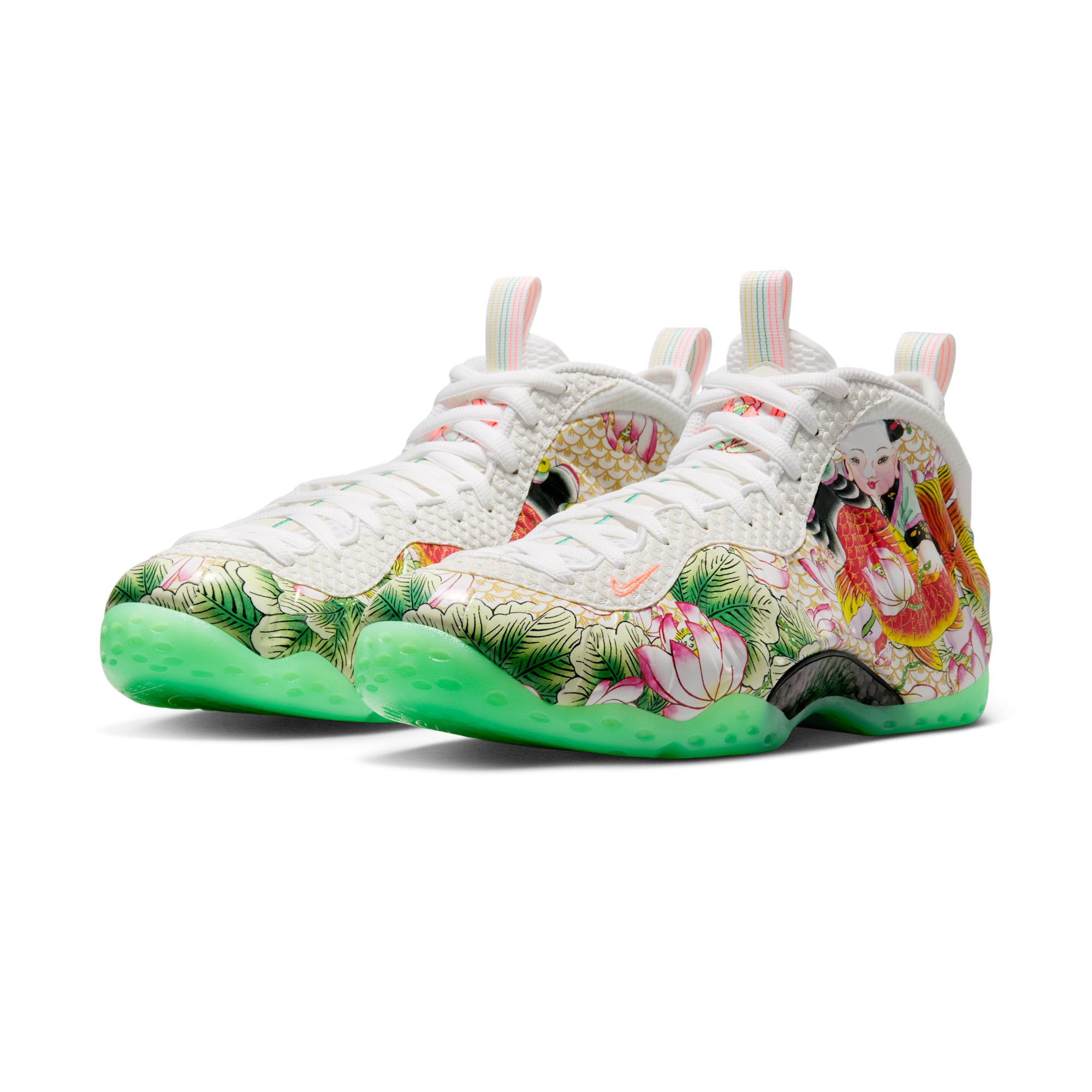 Air Foamposite One Premium WHITE/LT POISON GREEN IR2078-100