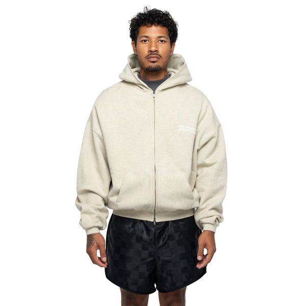 90's Full Zip Up Hoodie Washed Vanilla RW00290-0144