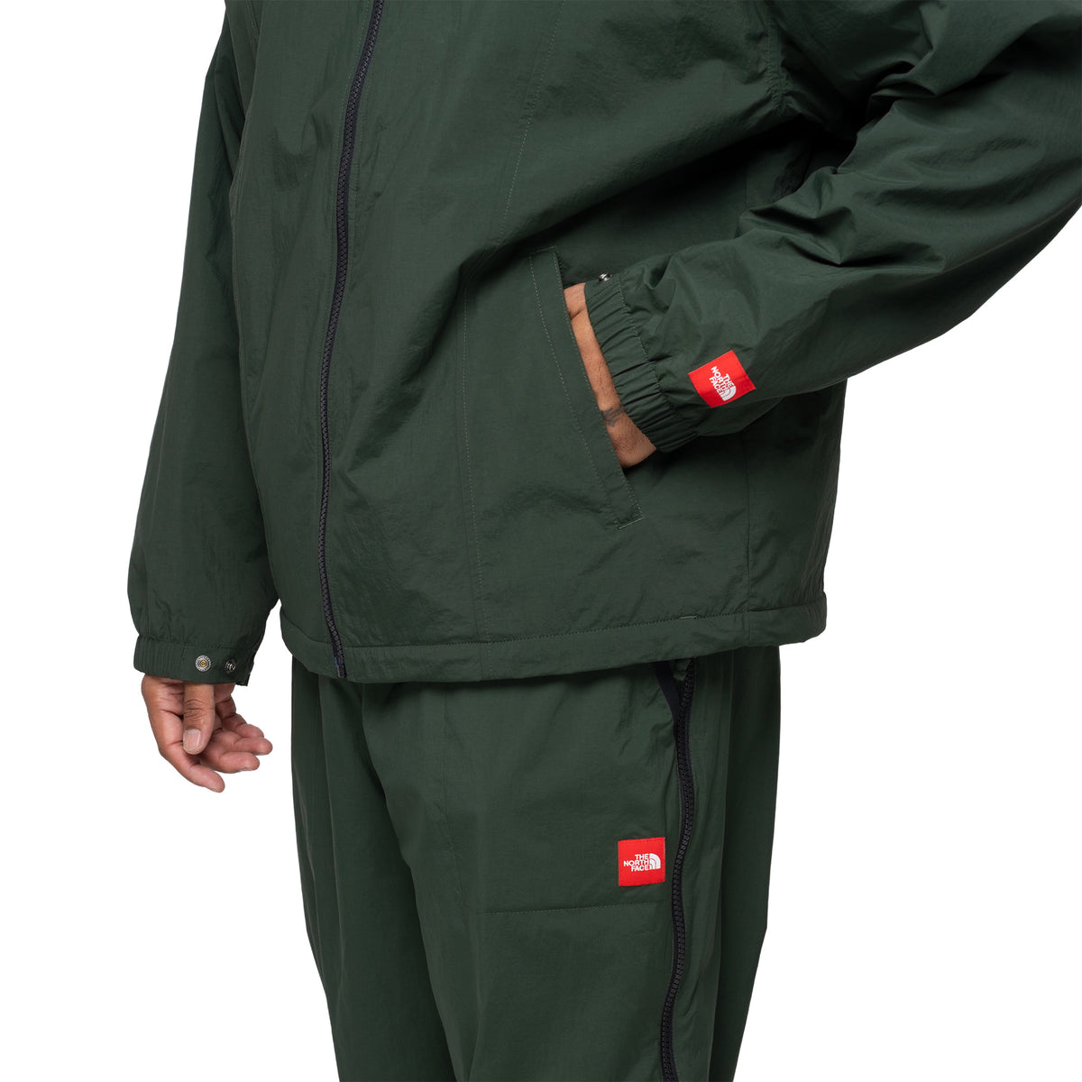 TNF Red Box Nylon Jacket Bottle Green NF0A8HD
