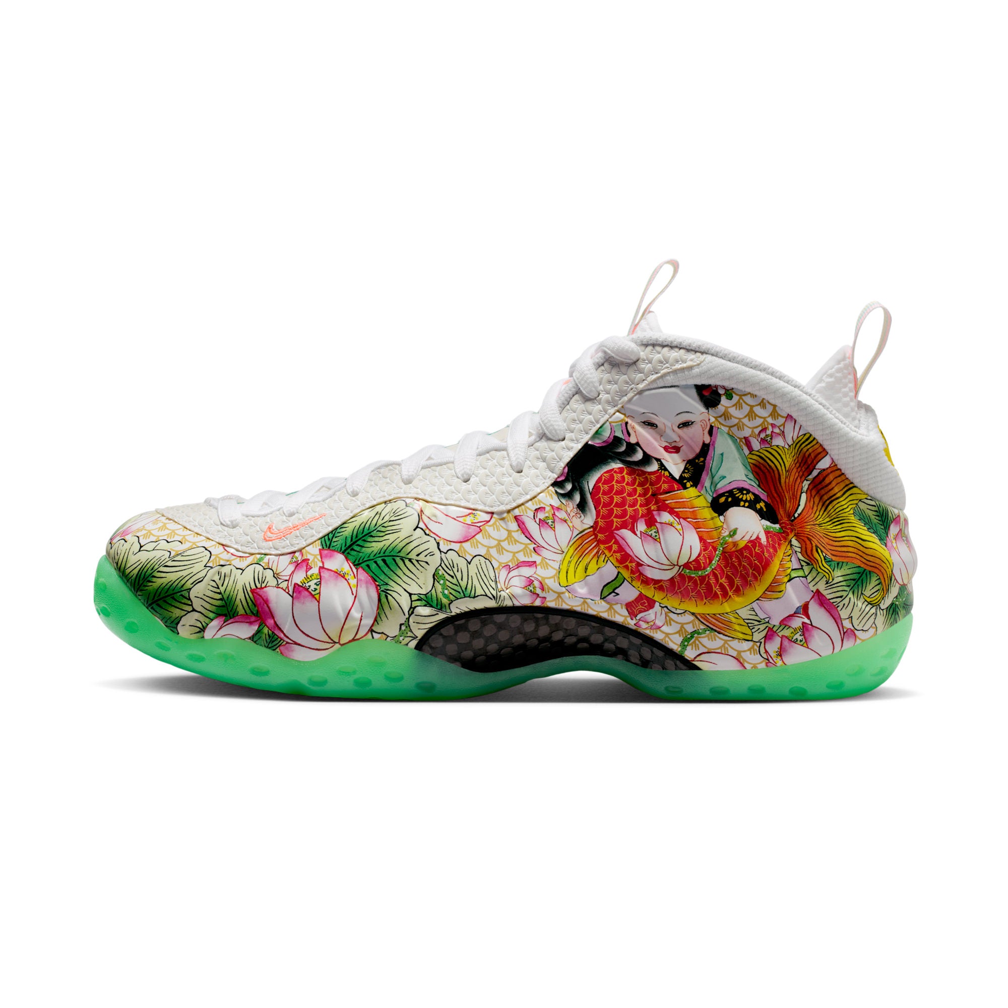 Air Foamposite One Premium WHITE/LT POISON GREEN IR2078-100