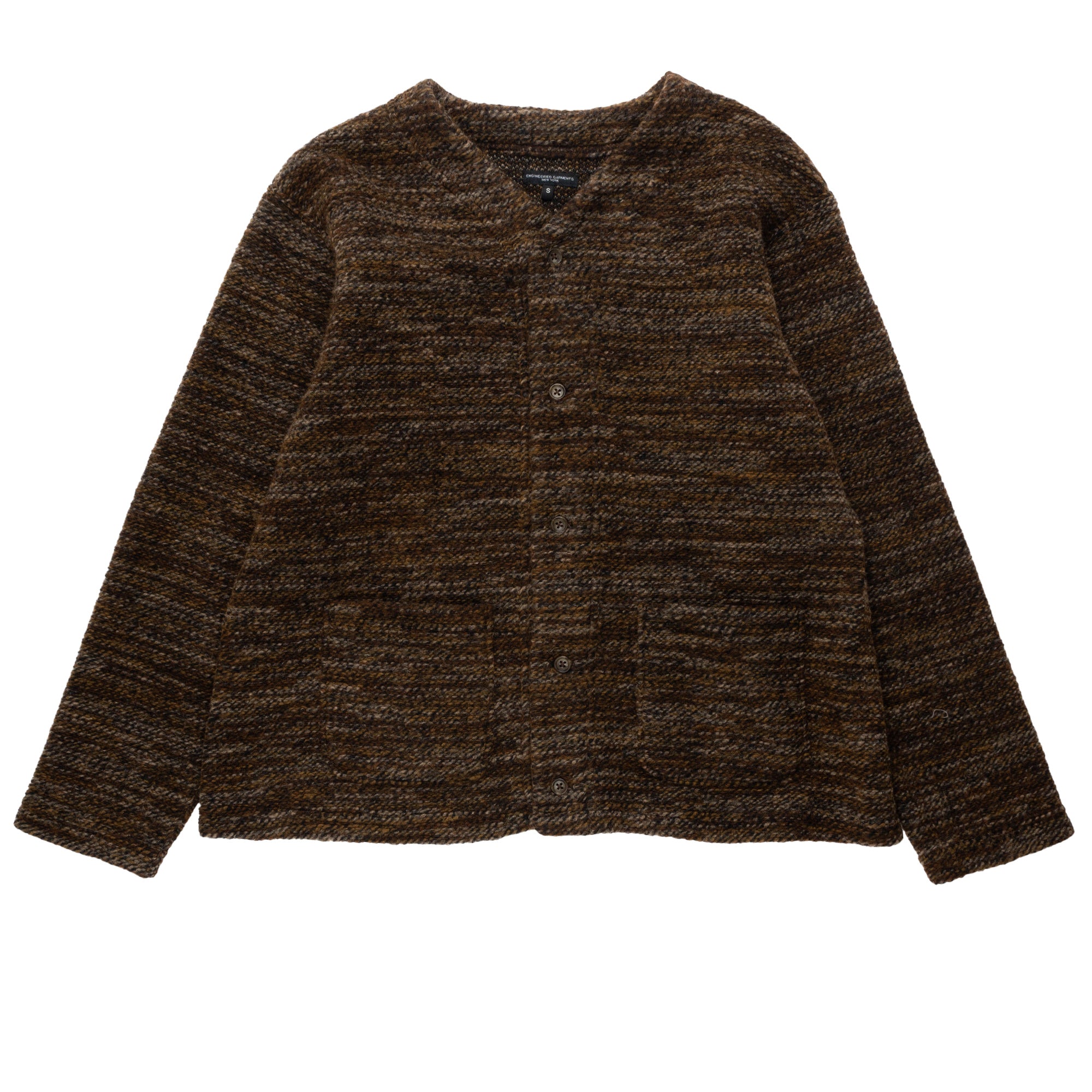 EG Knit Cardigan 23F1B030 Brown Poly/Wool Melange Knit