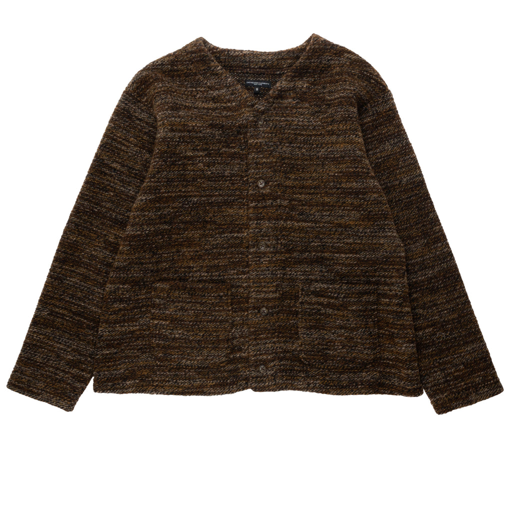 EG Knit Cardigan 23F1B030 Brown Poly/Wool Melange Knit