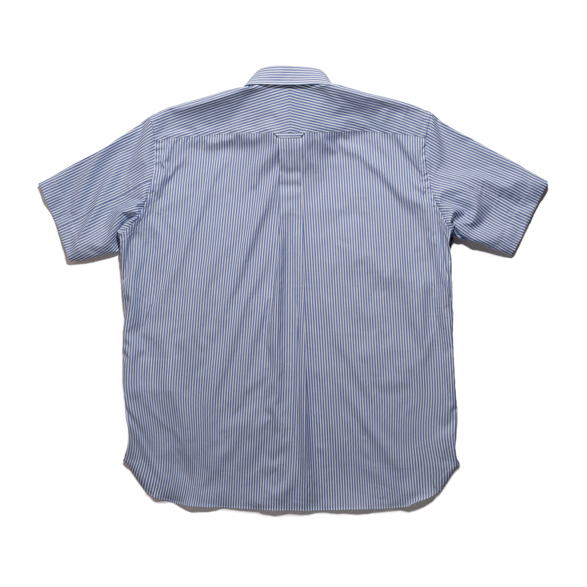 JWM Patchwork SS Shirt Blue Stripe WQ-B036-051-1