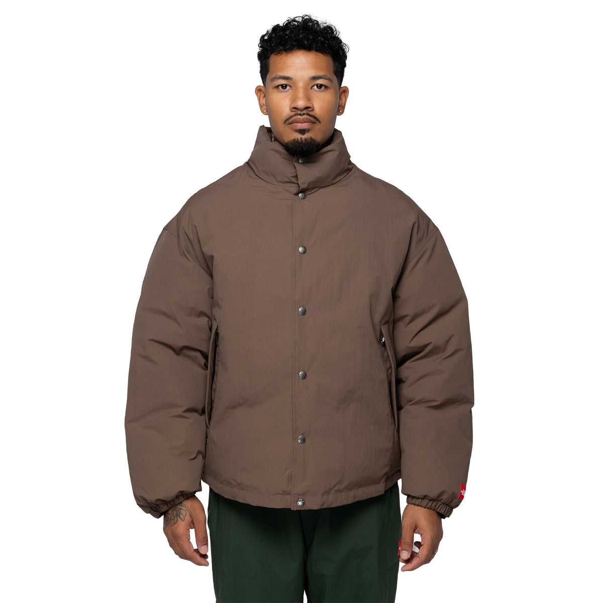 TNF Red Box Down Jacket Smoky Brown NF0A8EGB