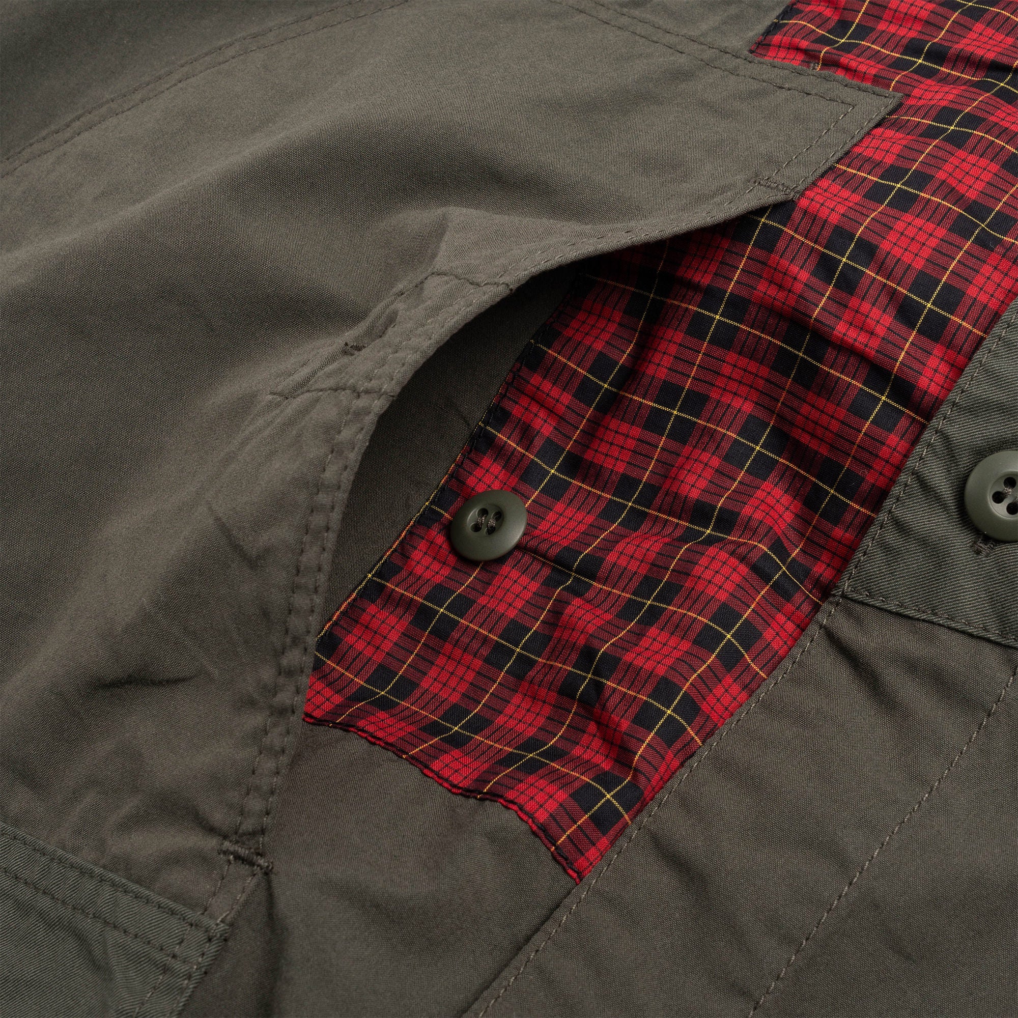 CdGH Patchwork Cotton Shirt HL-B008-051-1 Olive
