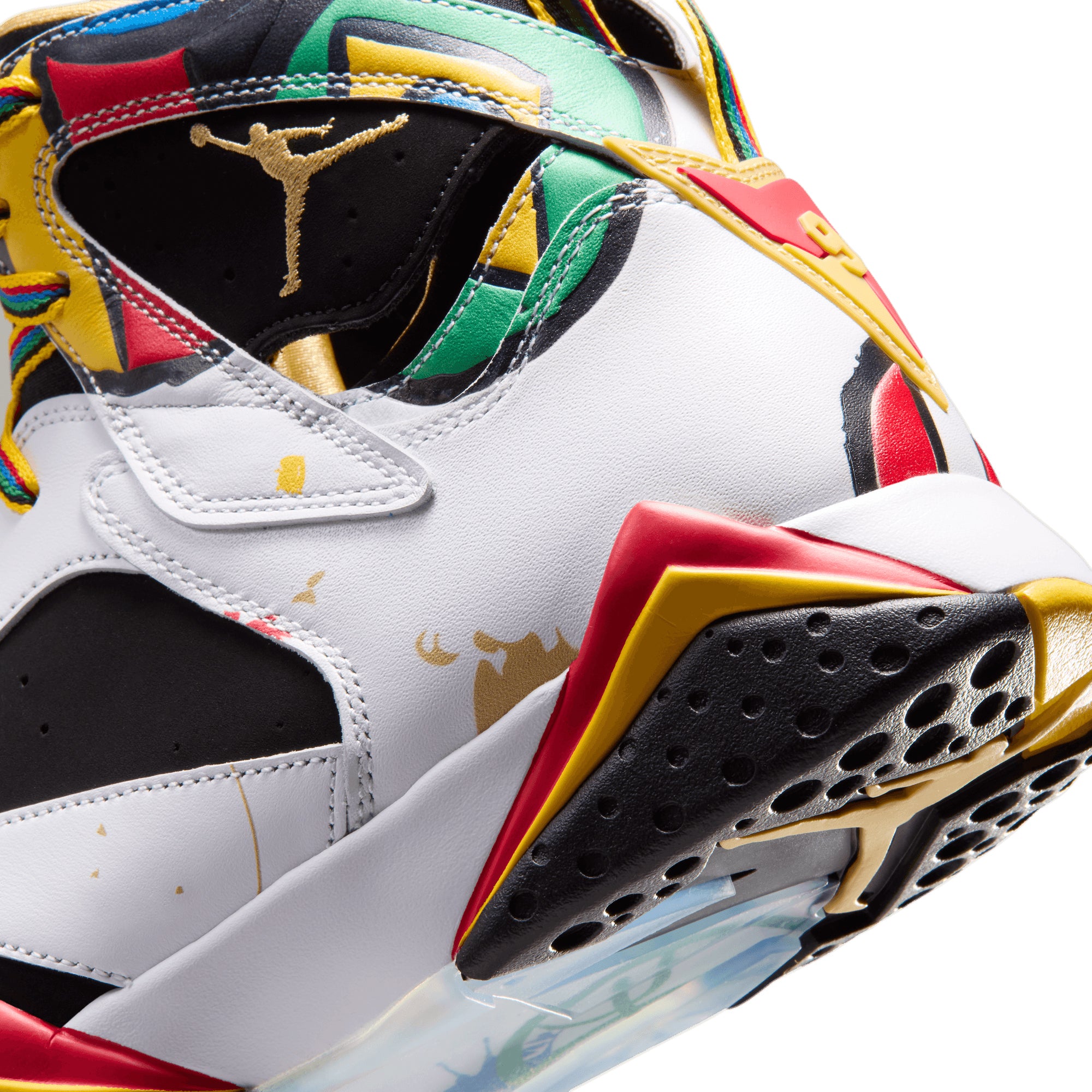 Air Jordan 7 Retro Miró WHITE/METALLIC GOLD-SPORT RED IQ6573-100