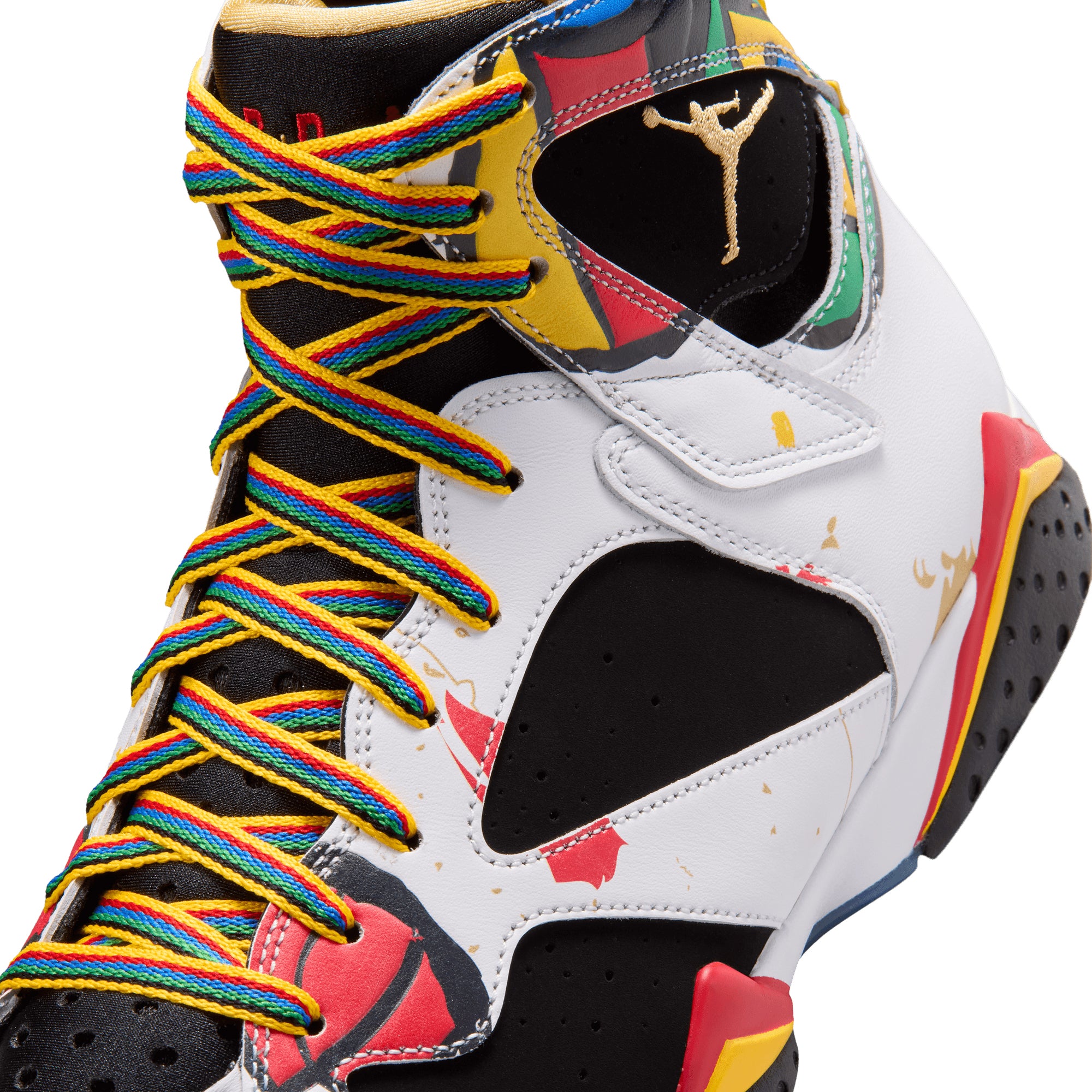 Air Jordan 7 Retro Miró WHITE/METALLIC GOLD-SPORT RED IQ6573-100