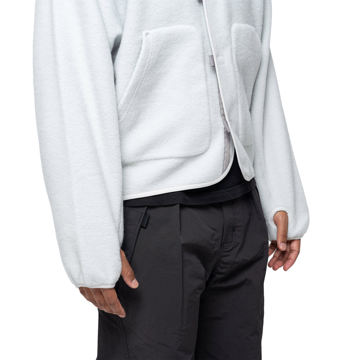 Wool Fleece Hoodie Natural Grey GZ36306