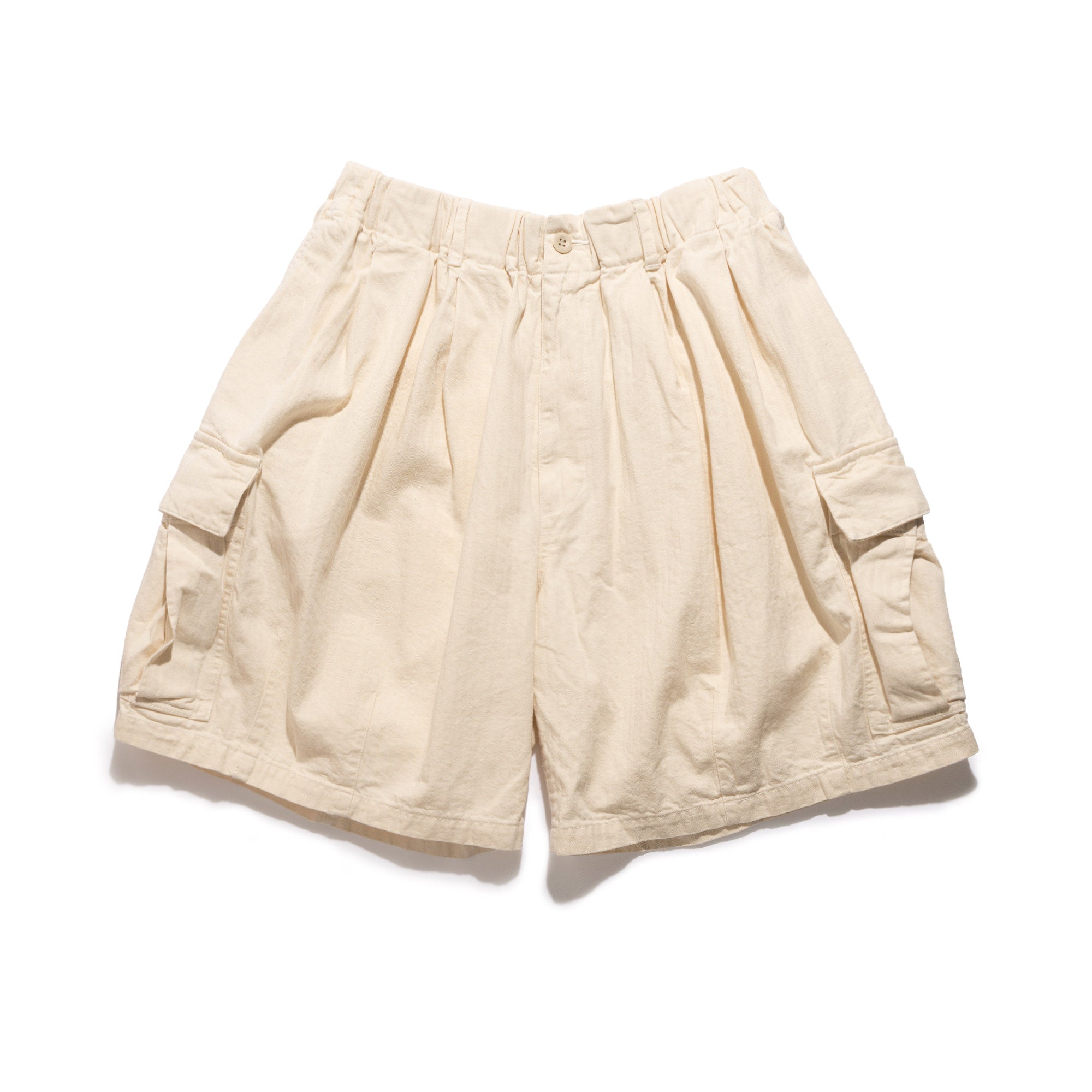 Herringbone 6-Pocket Shorts Off White 1005SSPT04-2