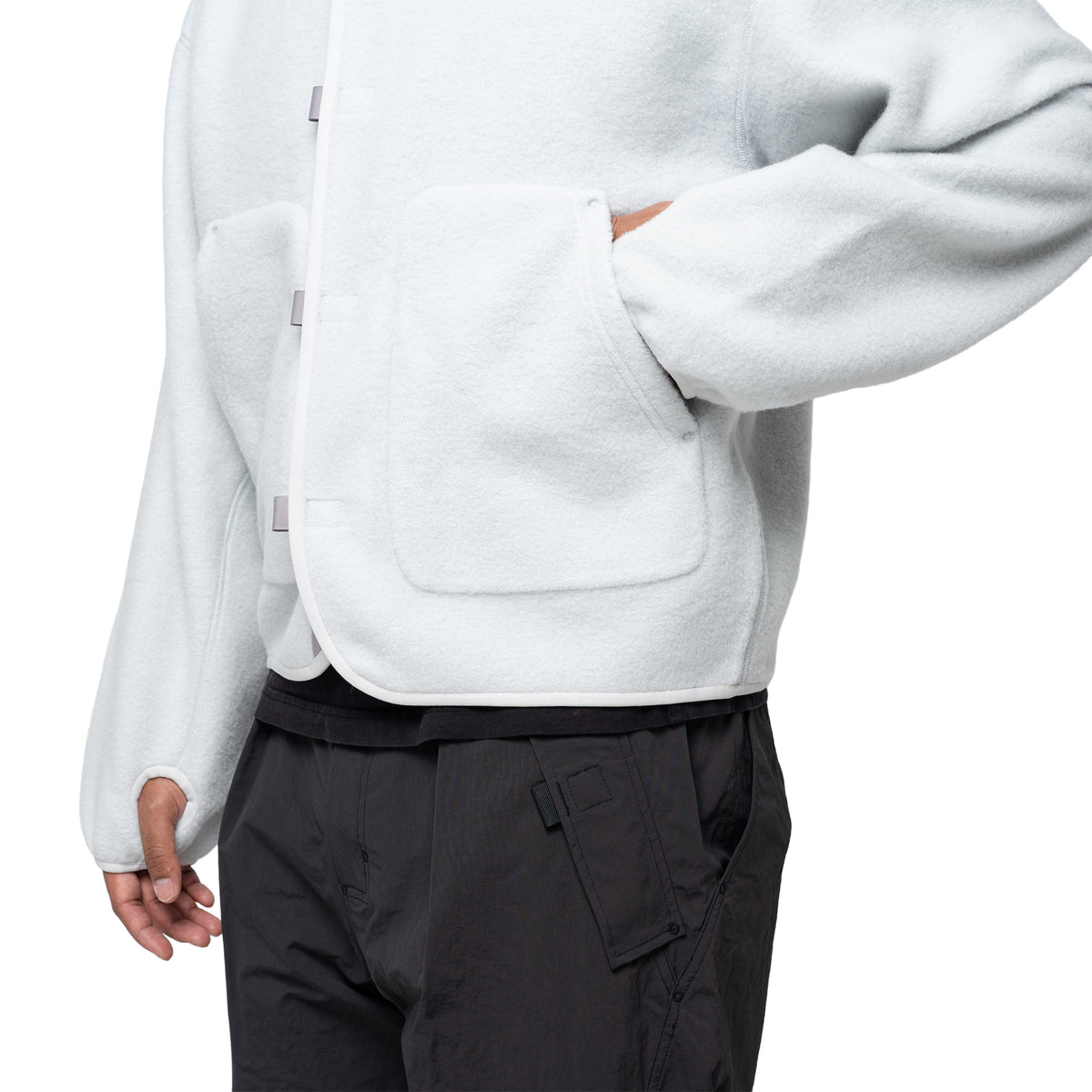 Wool Fleece Hoodie Natural Grey GZ36306